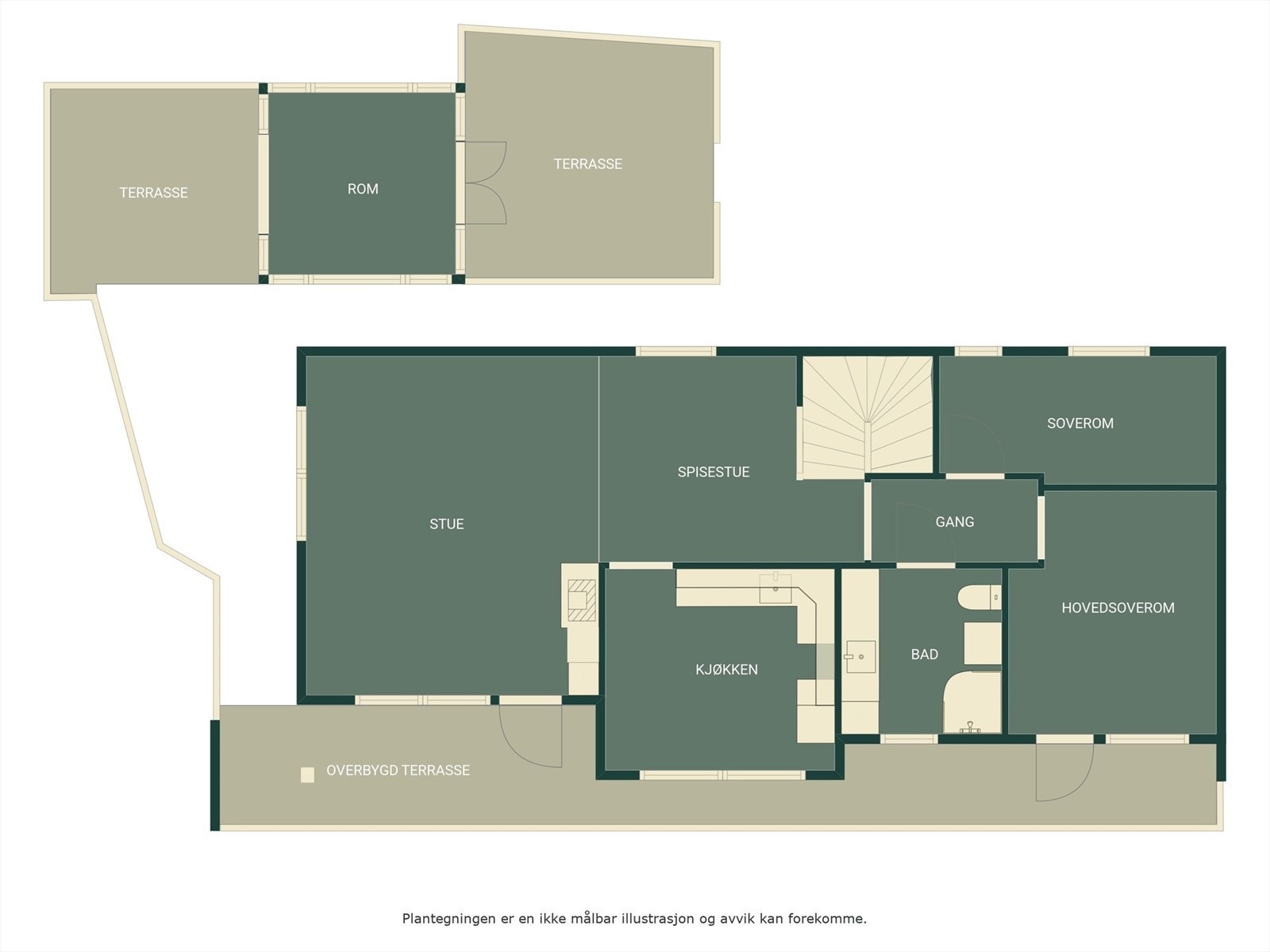 Plantegning første etasje. Galleribilde