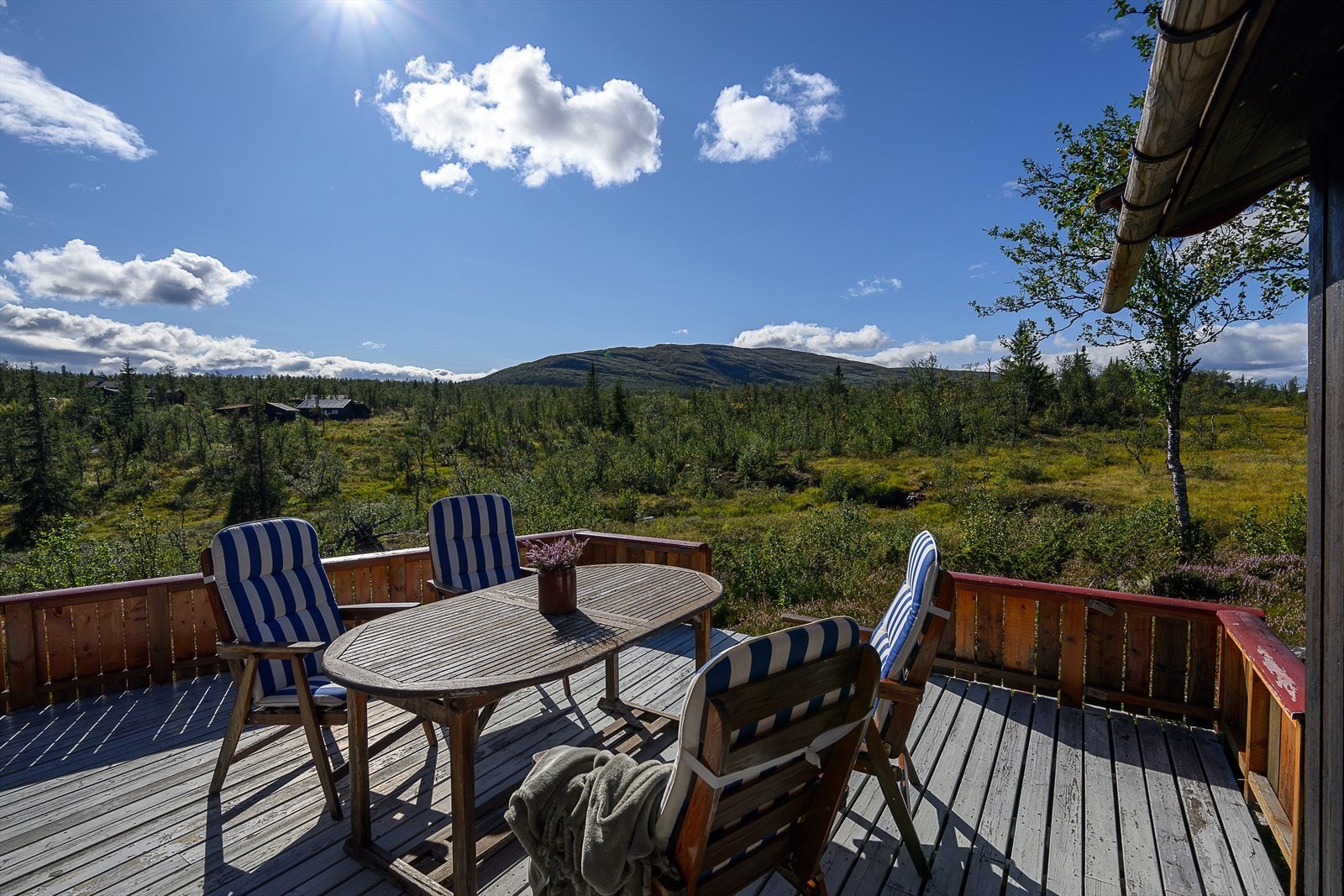 Her kan du nyte både gode solforhold og den fine utsikten. Galleribilde