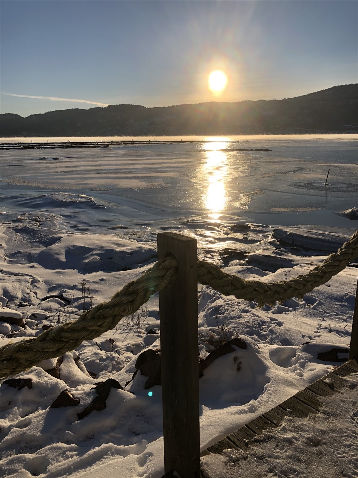 Vinterstemning på Nordre Jarlsberg Brygge. Galleribilde