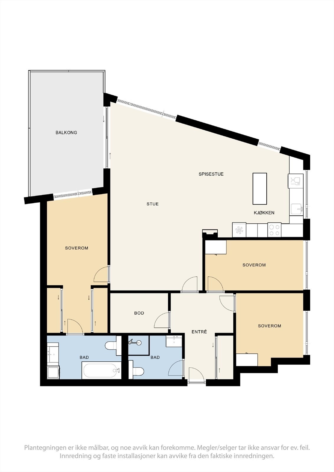 Plantegning av leiligheten. Galleribilde