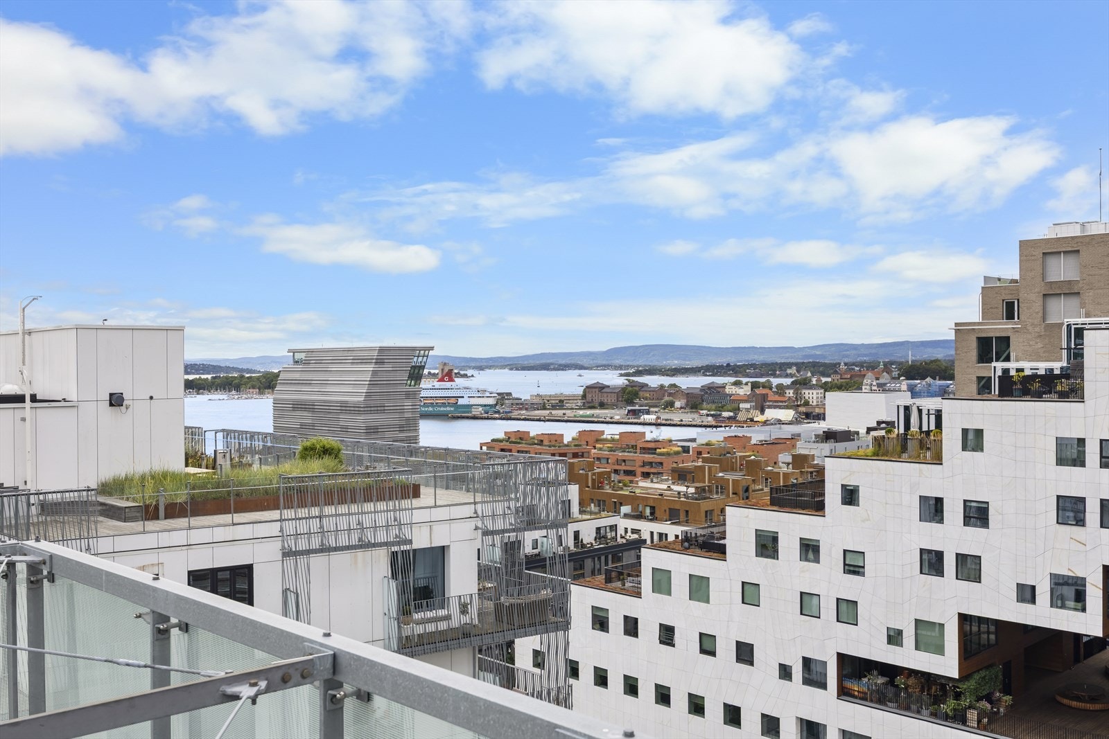 Utsikt fra takterrassen Galleribilde