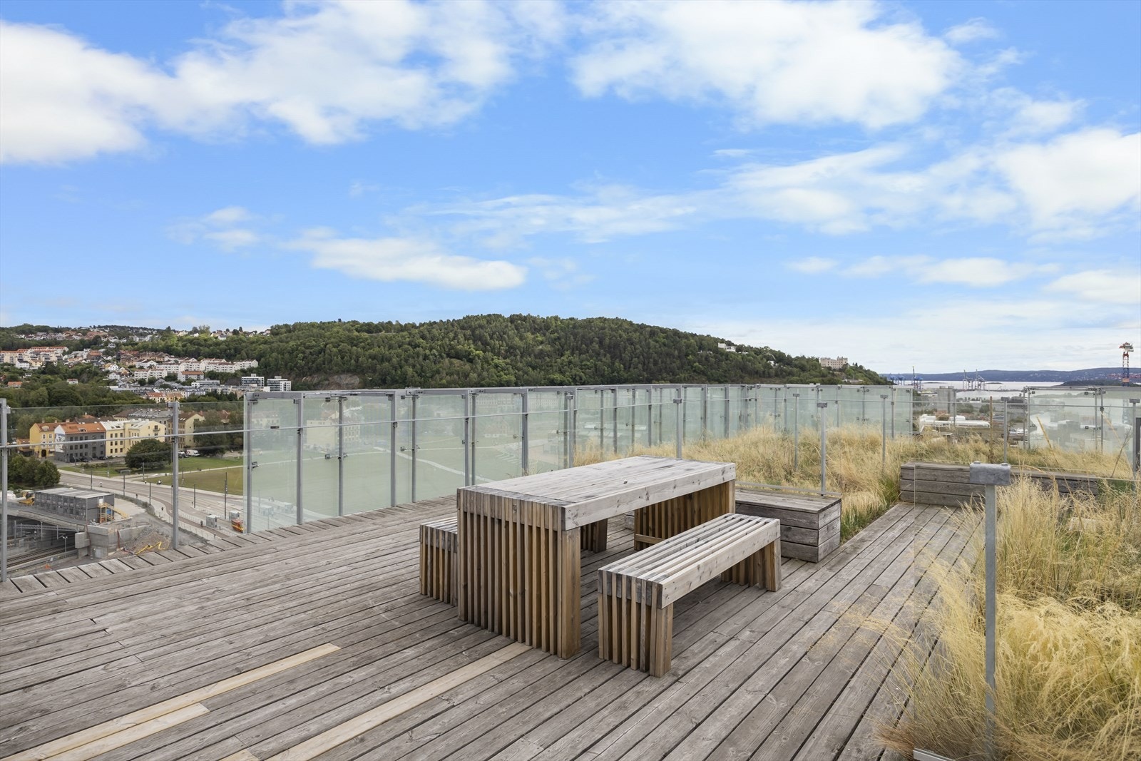 Felles takterrasse til glede for beboerne Galleribilde