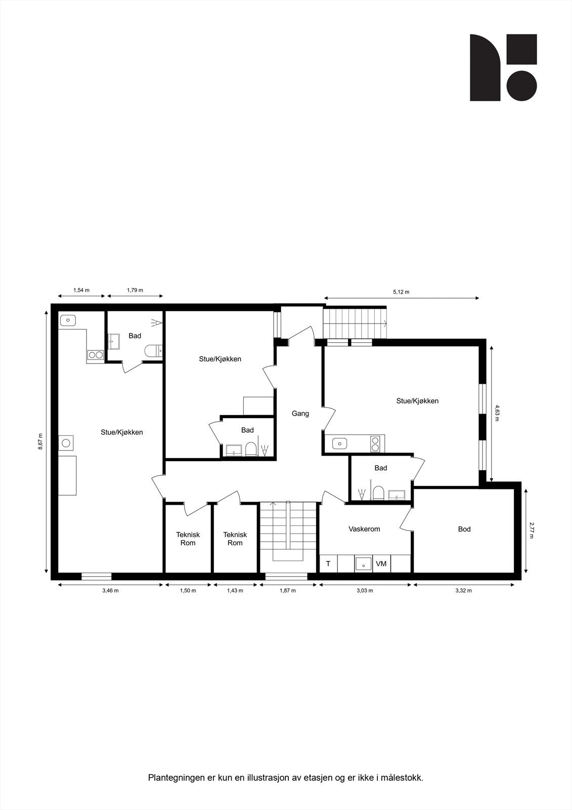 Plantegning kjeller Galleribilde