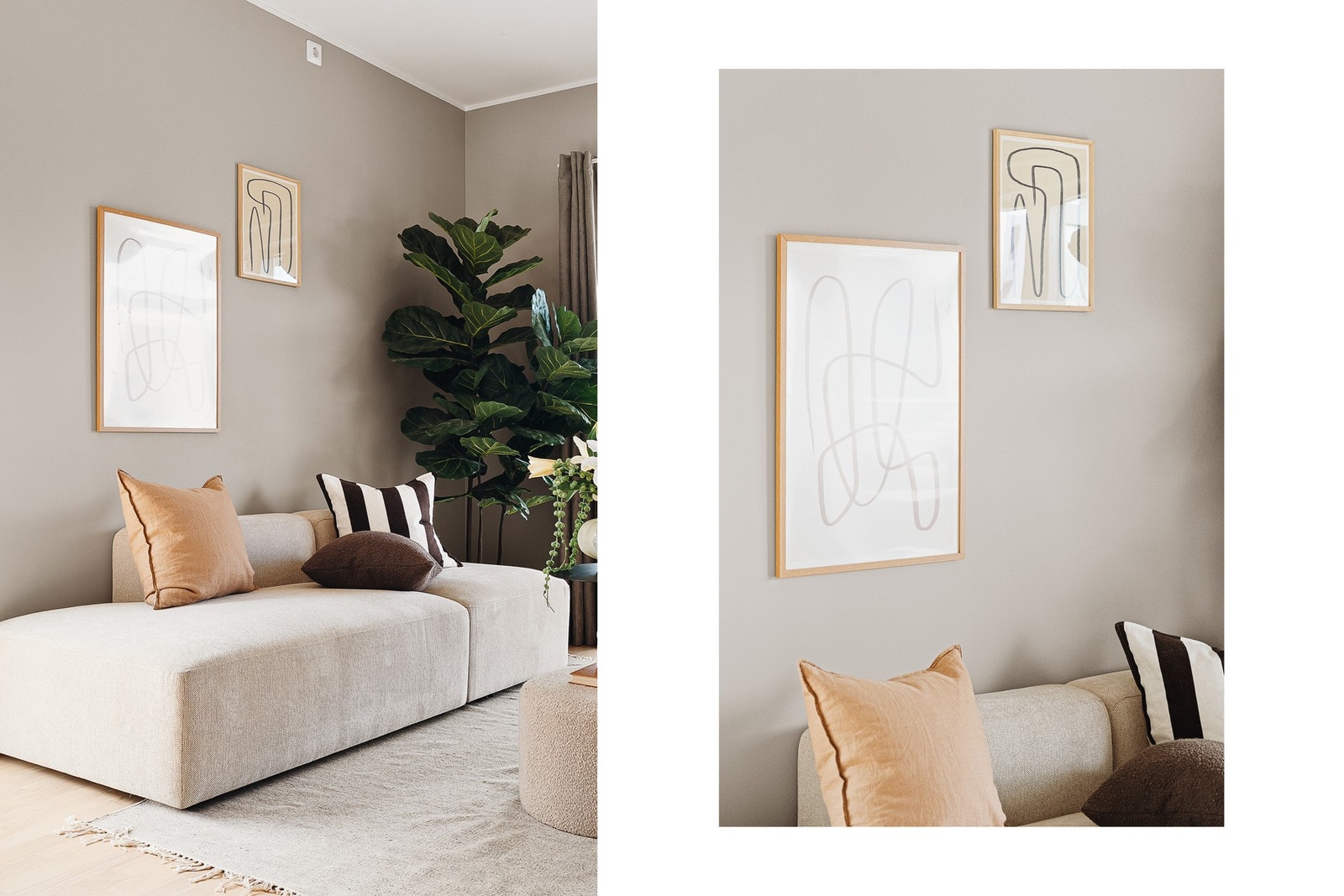 Stuen er enkel å møblere med sofa og ønsket mediemøblement. Galleribilde