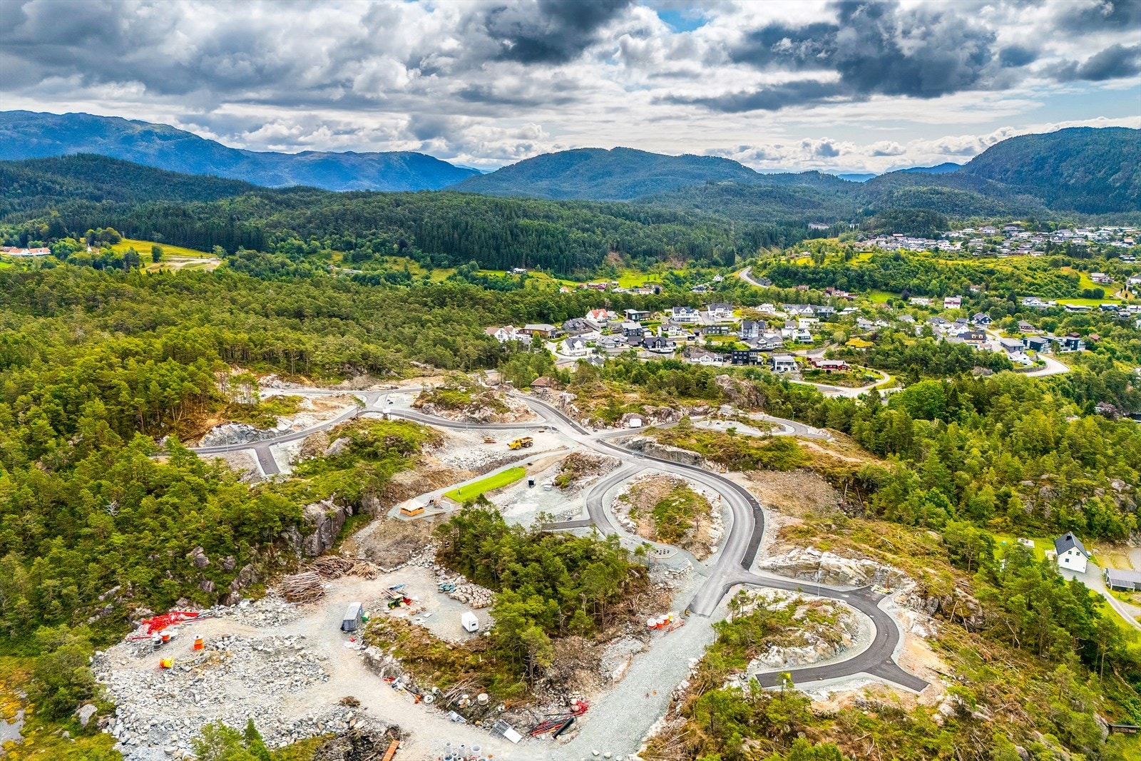 Vann og avløp er klargjort til tomtegrense på alle tomter Galleribilde
