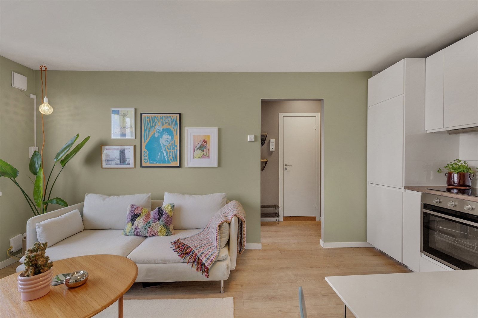 Naturlige soner for stue, spisebord og kjøkken Galleribilde