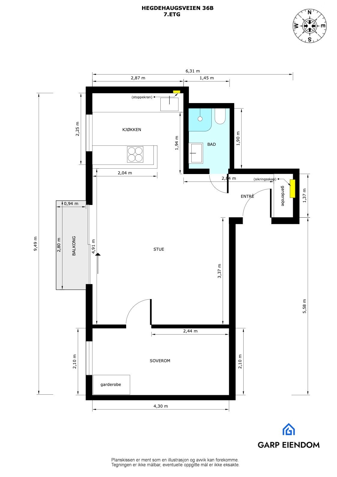 Plantegning Galleribilde