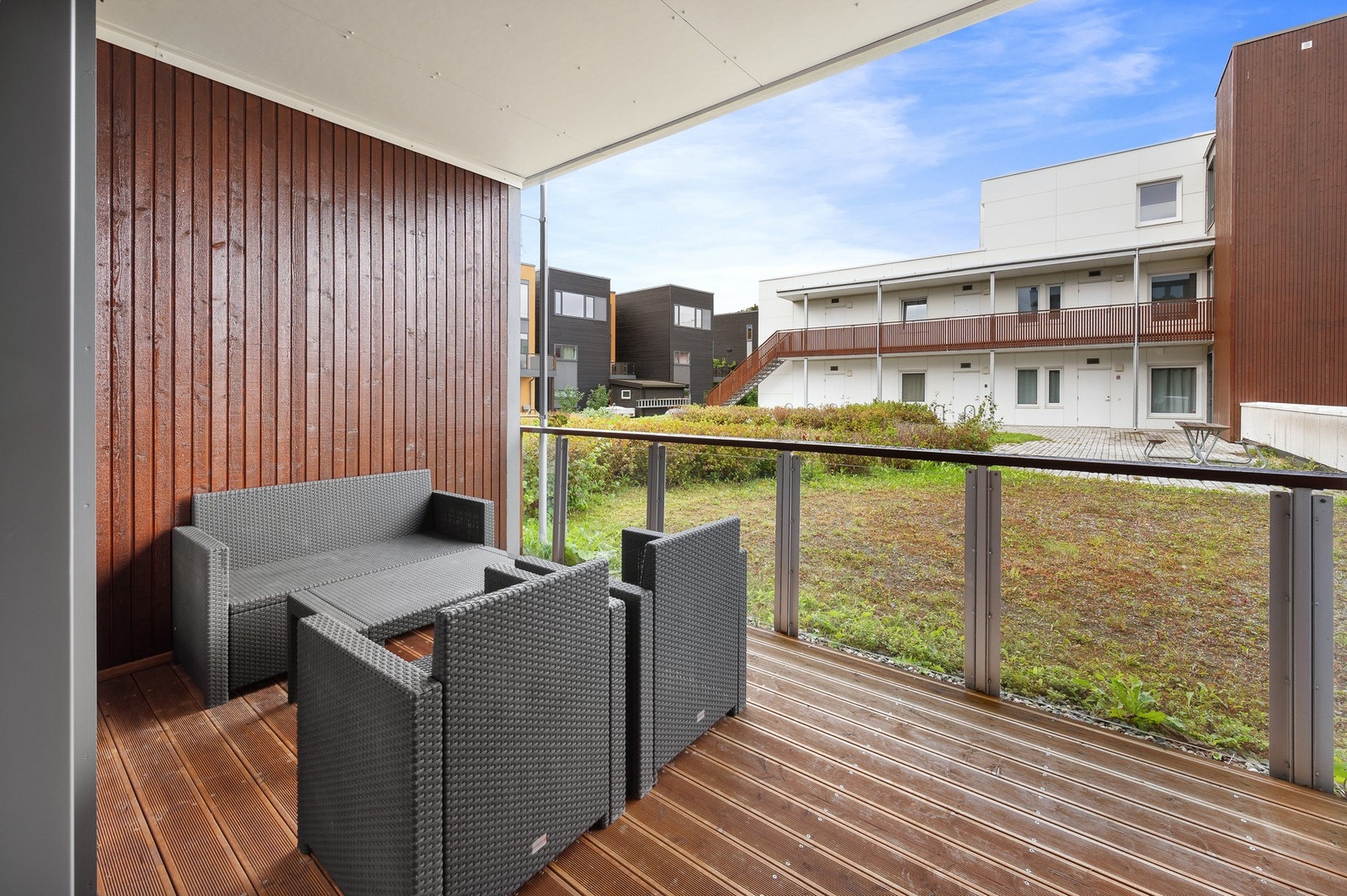 Her kan man nyte gode solforhold i hyggelige omgivelser. Galleribilde