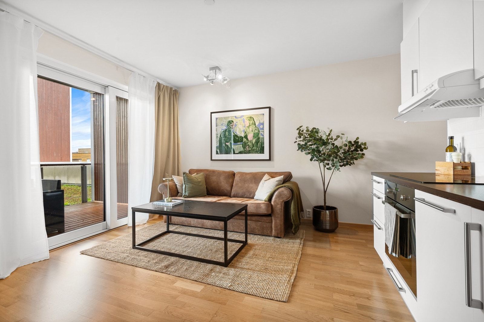 Leiligheten benytter seg av elektrisitet og fjernvarme som oppvarmingskilder. Galleribilde