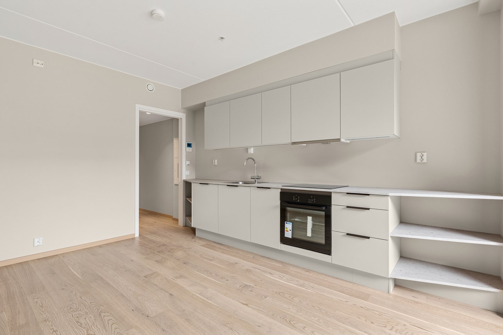 Leiligheten er nyoppført og ubebodd. Galleribilde