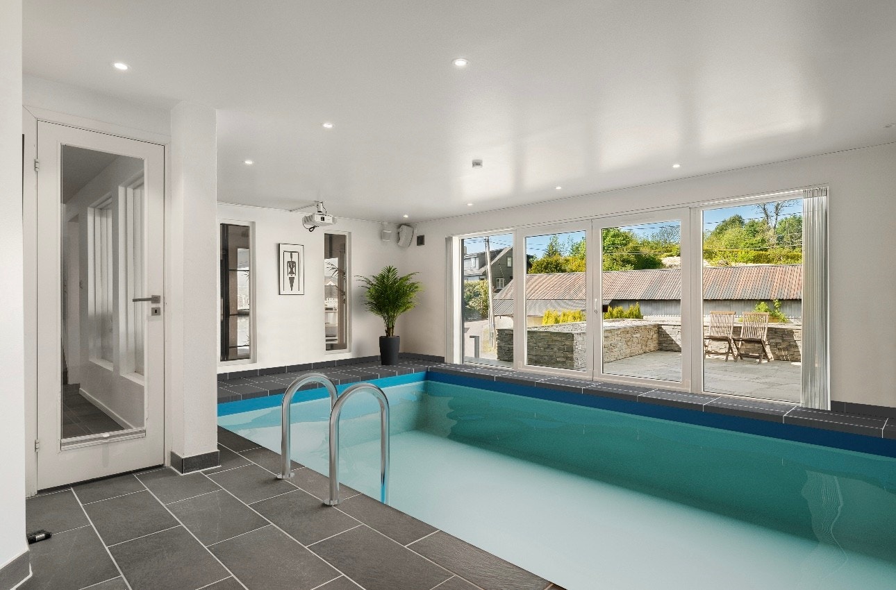 AI Bilde - Bassengrom kan lett konverteres tilbake til basseng / spa ved å demontere gulv og klargjøre / koble ut nye el-punkter. Galleribilde