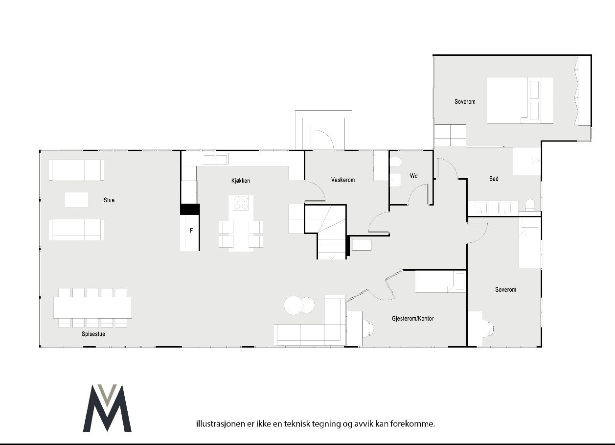 Planløsning hovedplan Galleribilde
