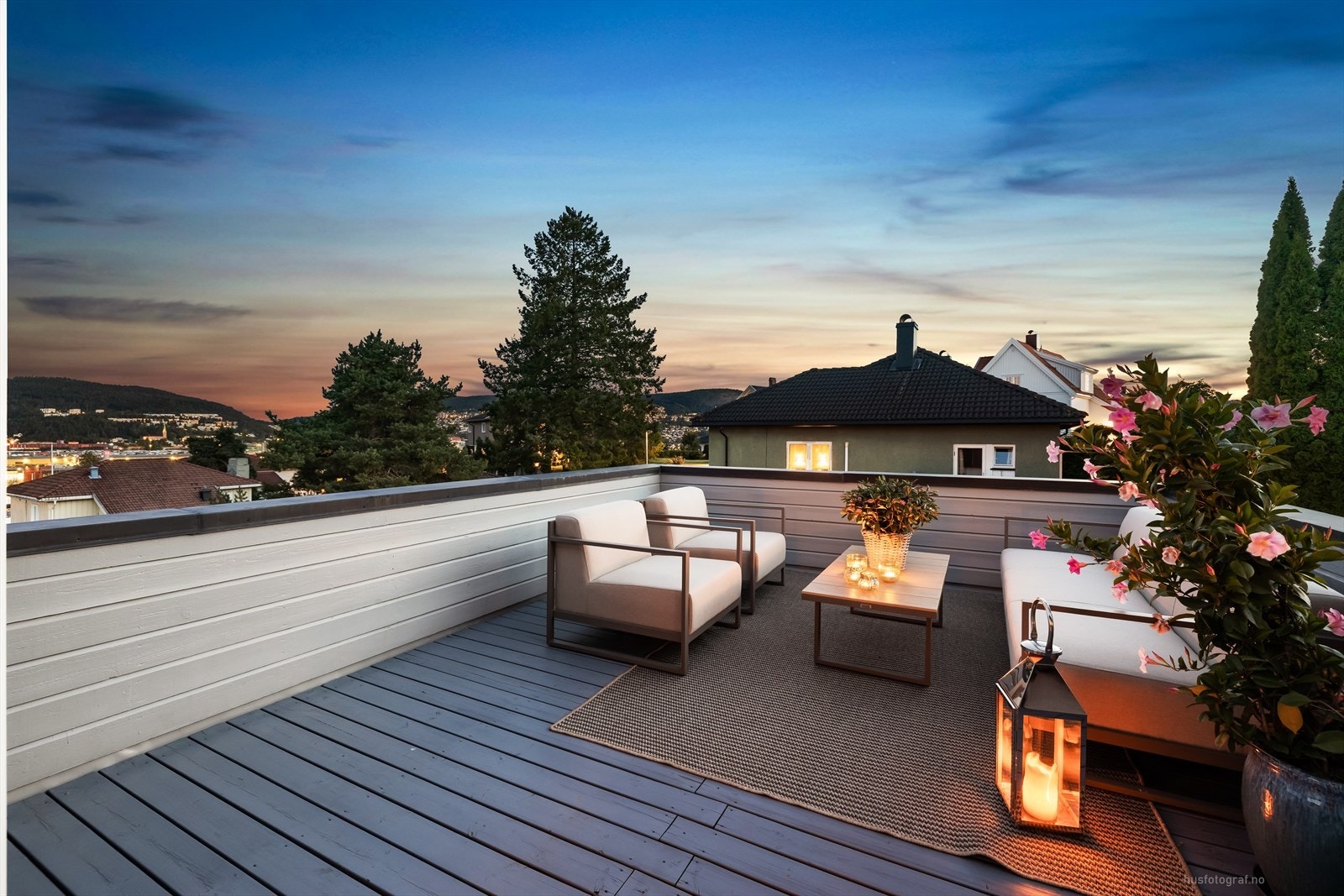 Her kan den flotte utsikten nytes før man avslutter kvelden. Galleribilde