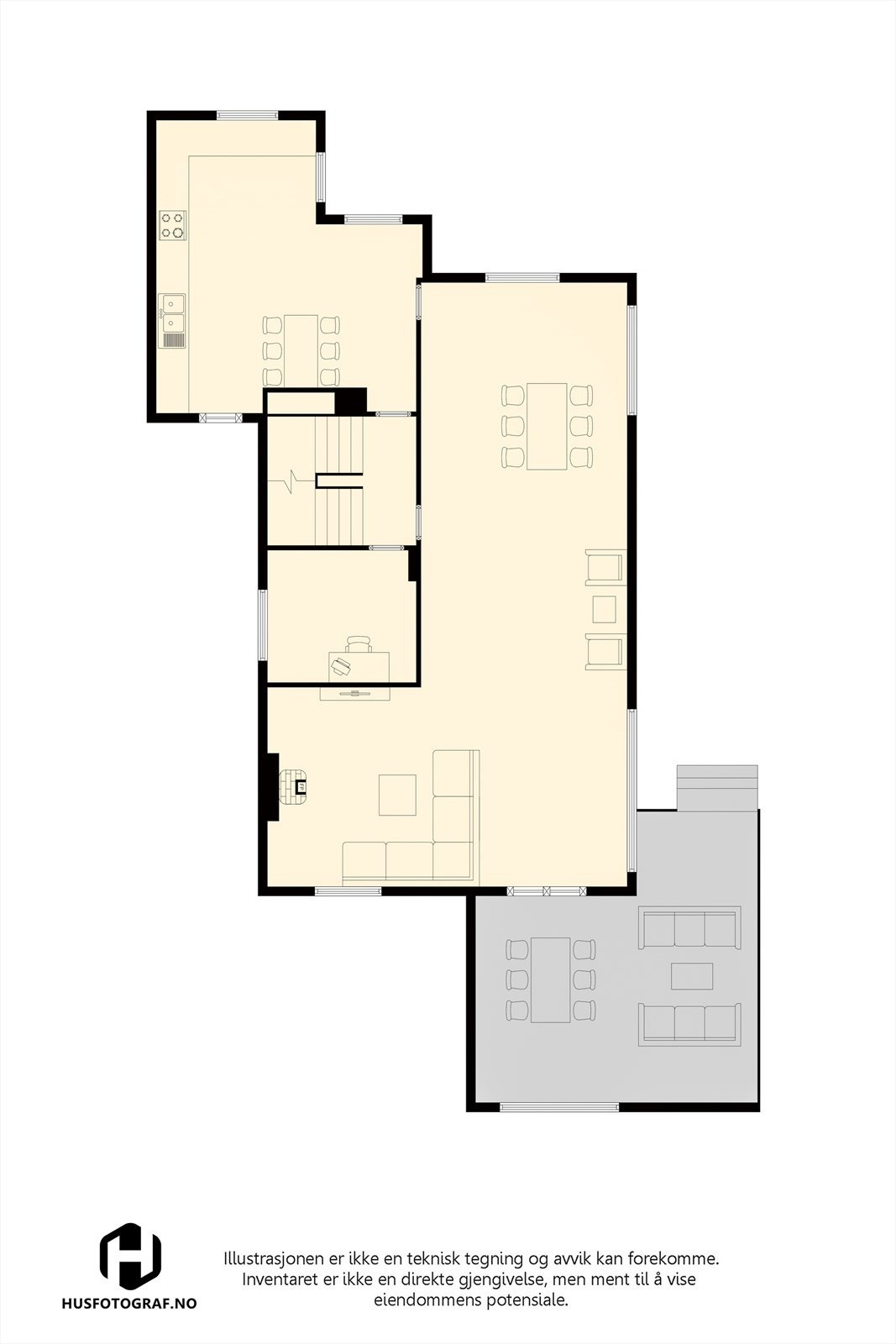 Plantegning 1. etg Galleribilde
