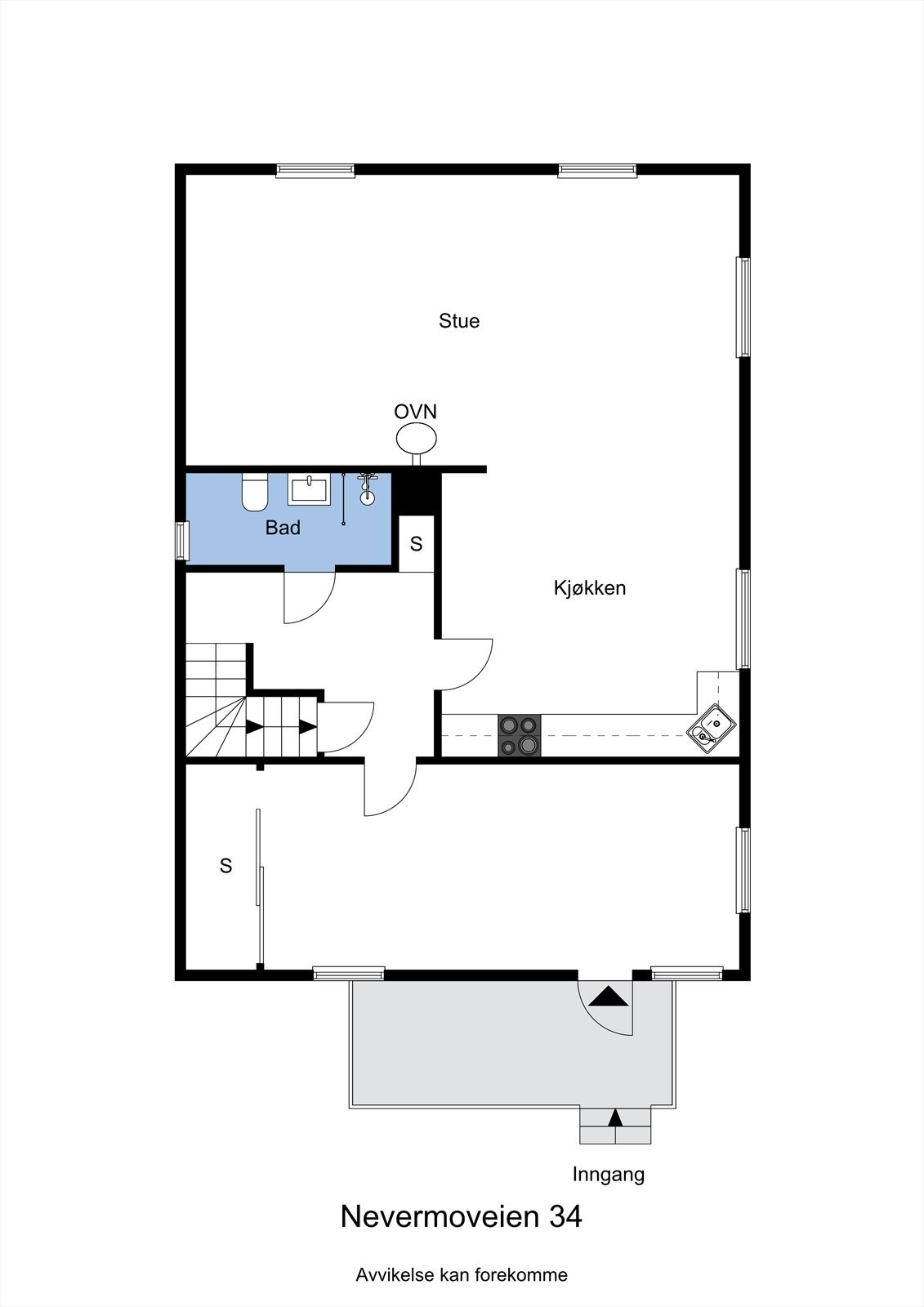 Planskisse 1. etasje Galleribilde