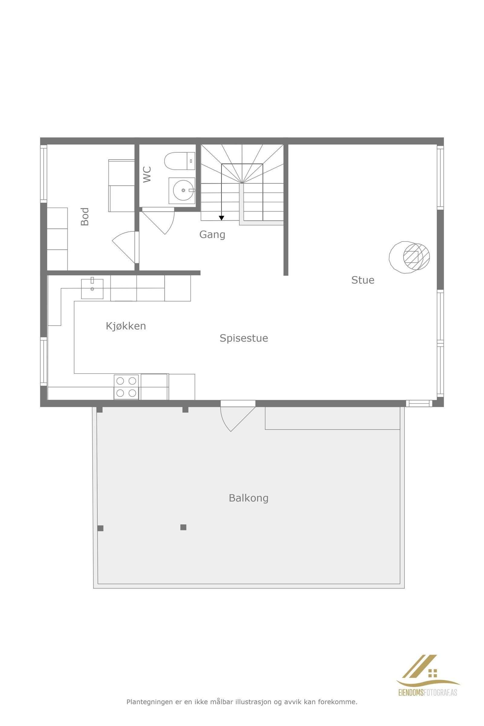 Plantegning 2. etasje Galleribilde