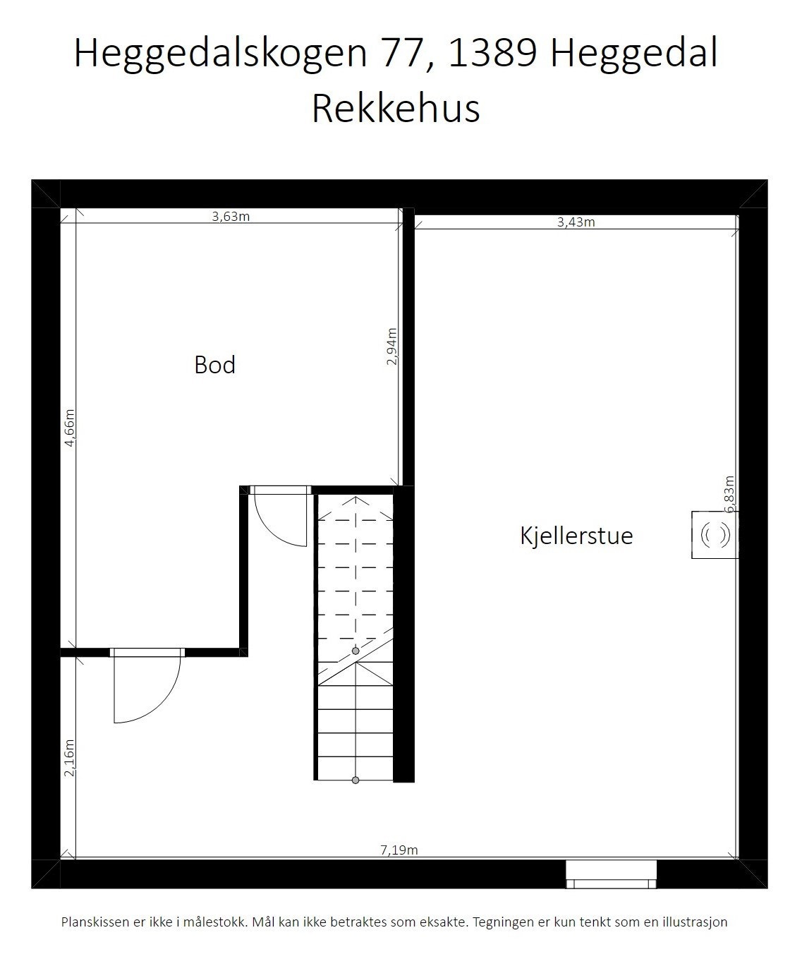 Plantegning kjeller. Galleribilde