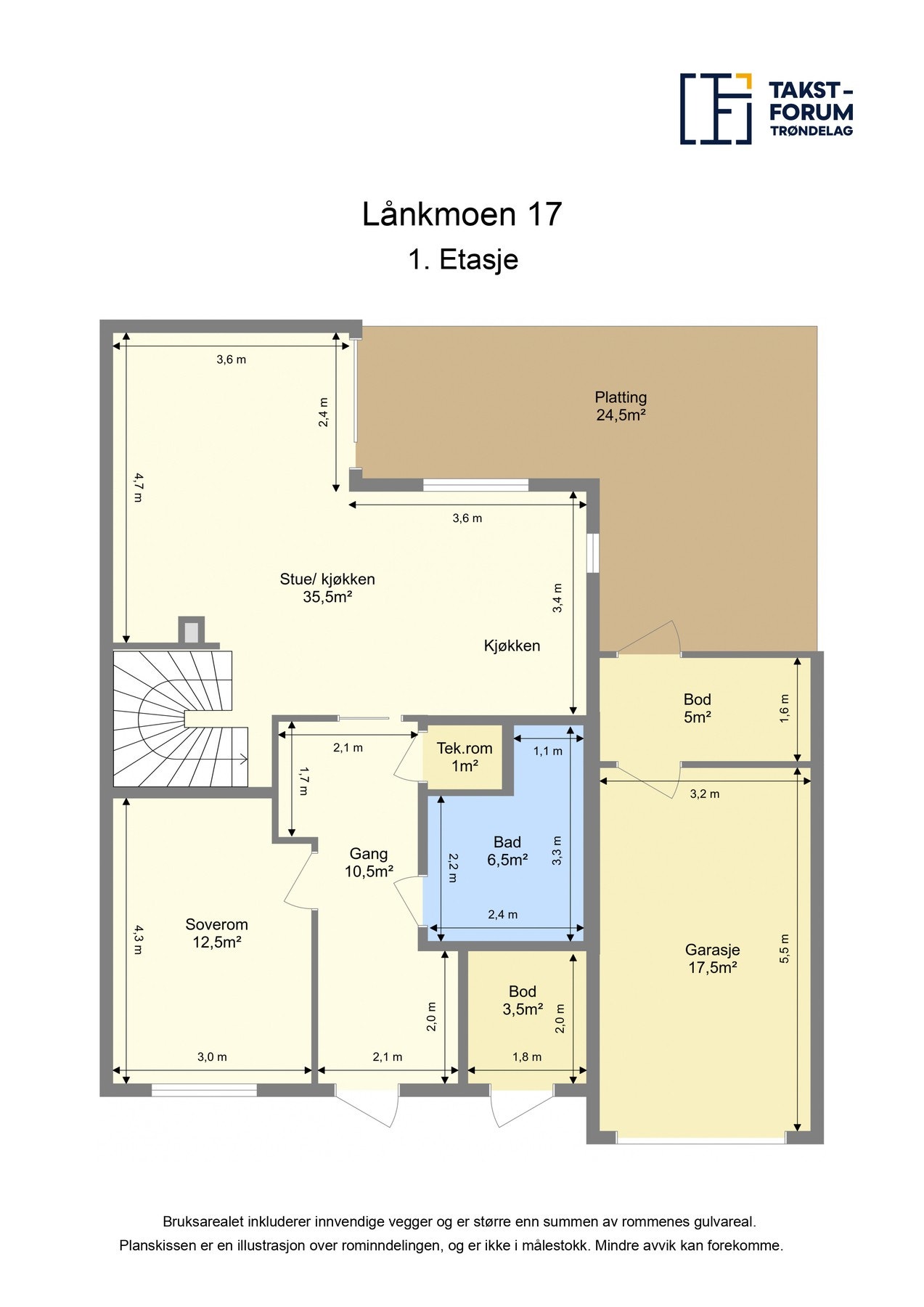 Plantegning Plan 1 Galleribilde