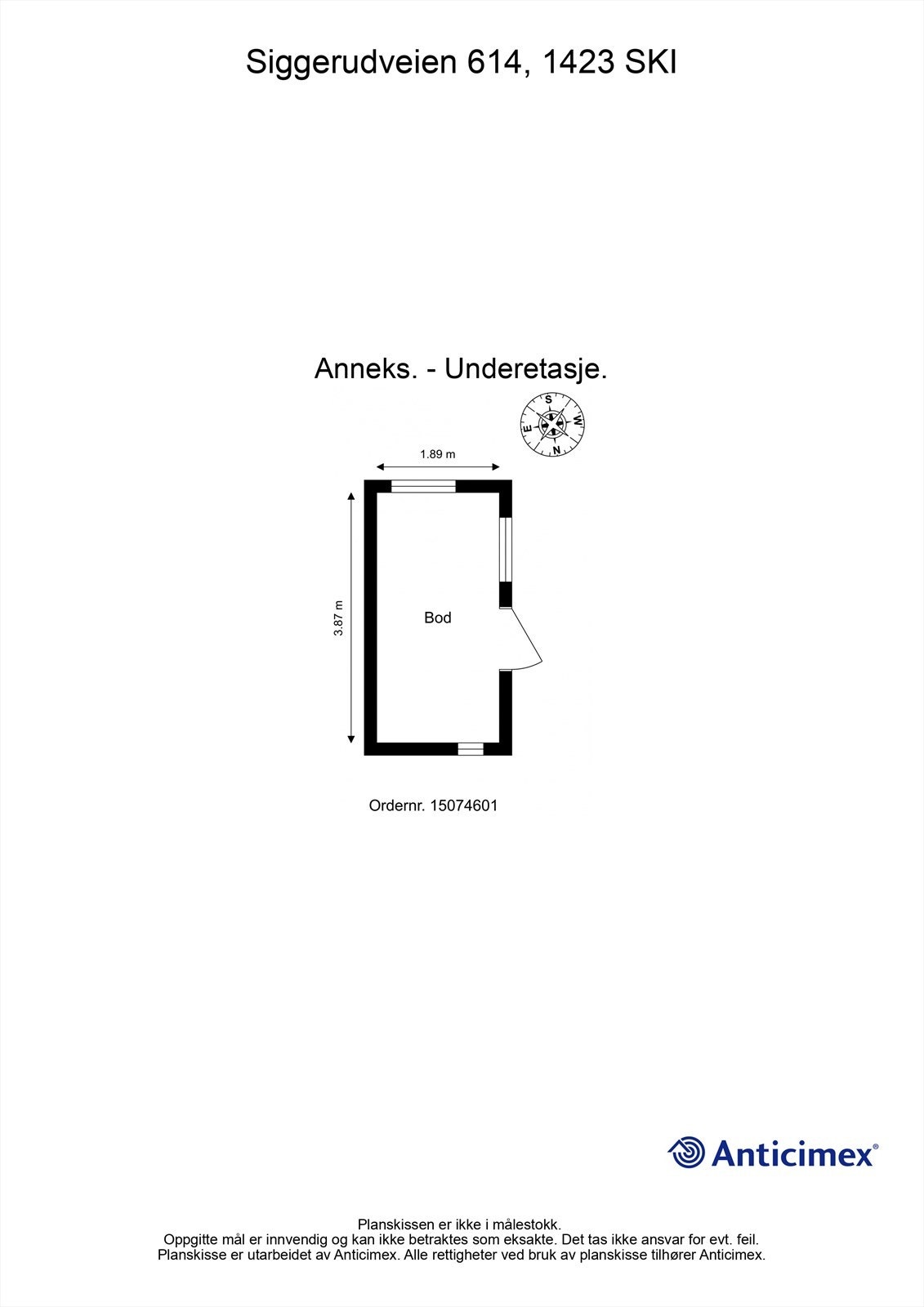 Plantegning-Anneks. - U. etasje Galleribilde