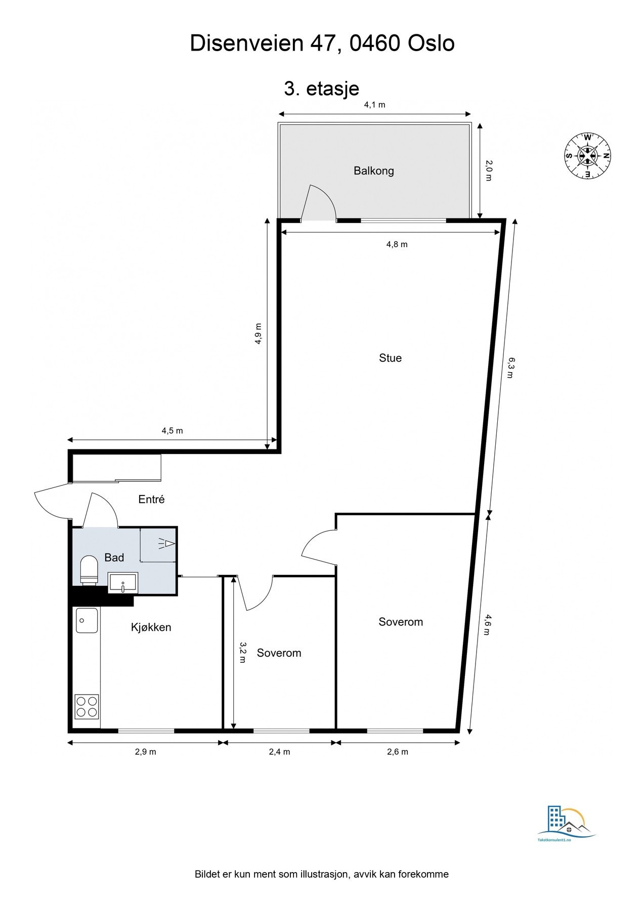 Leiligheten har en god planløsning. Galleribilde