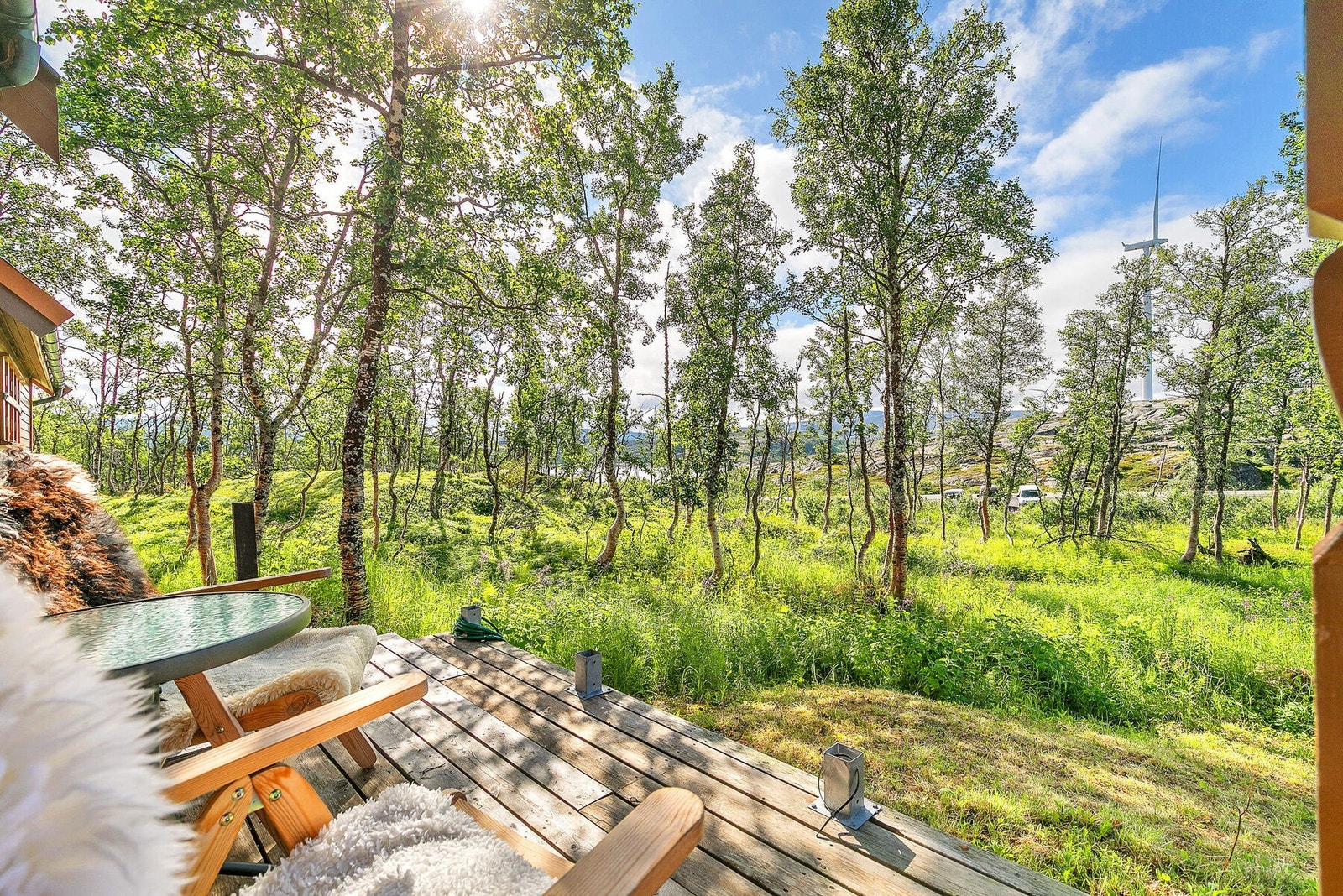 Terrasse ved inngangspartiet Galleribilde