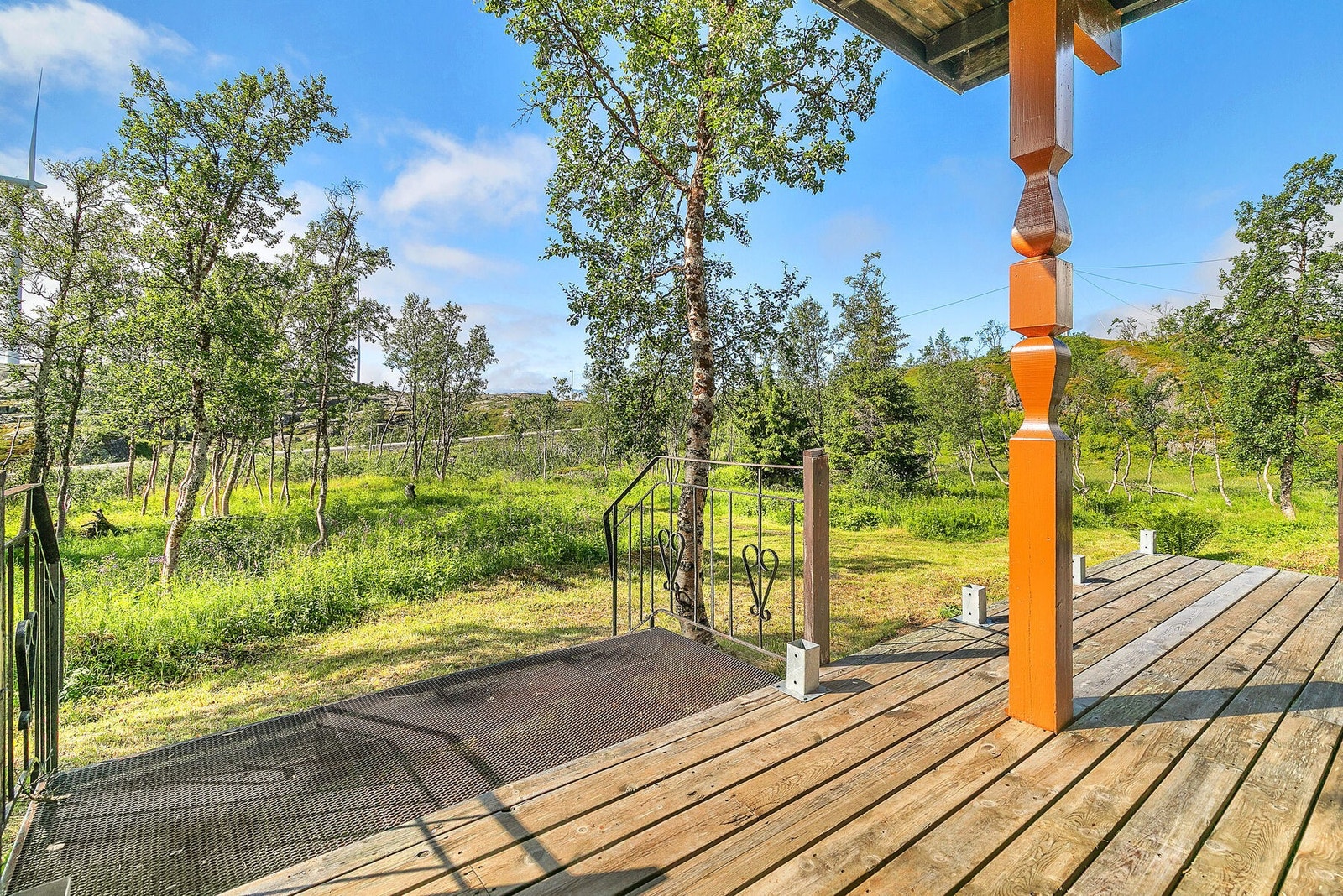 Terrasse ved inngangspartiet Galleribilde