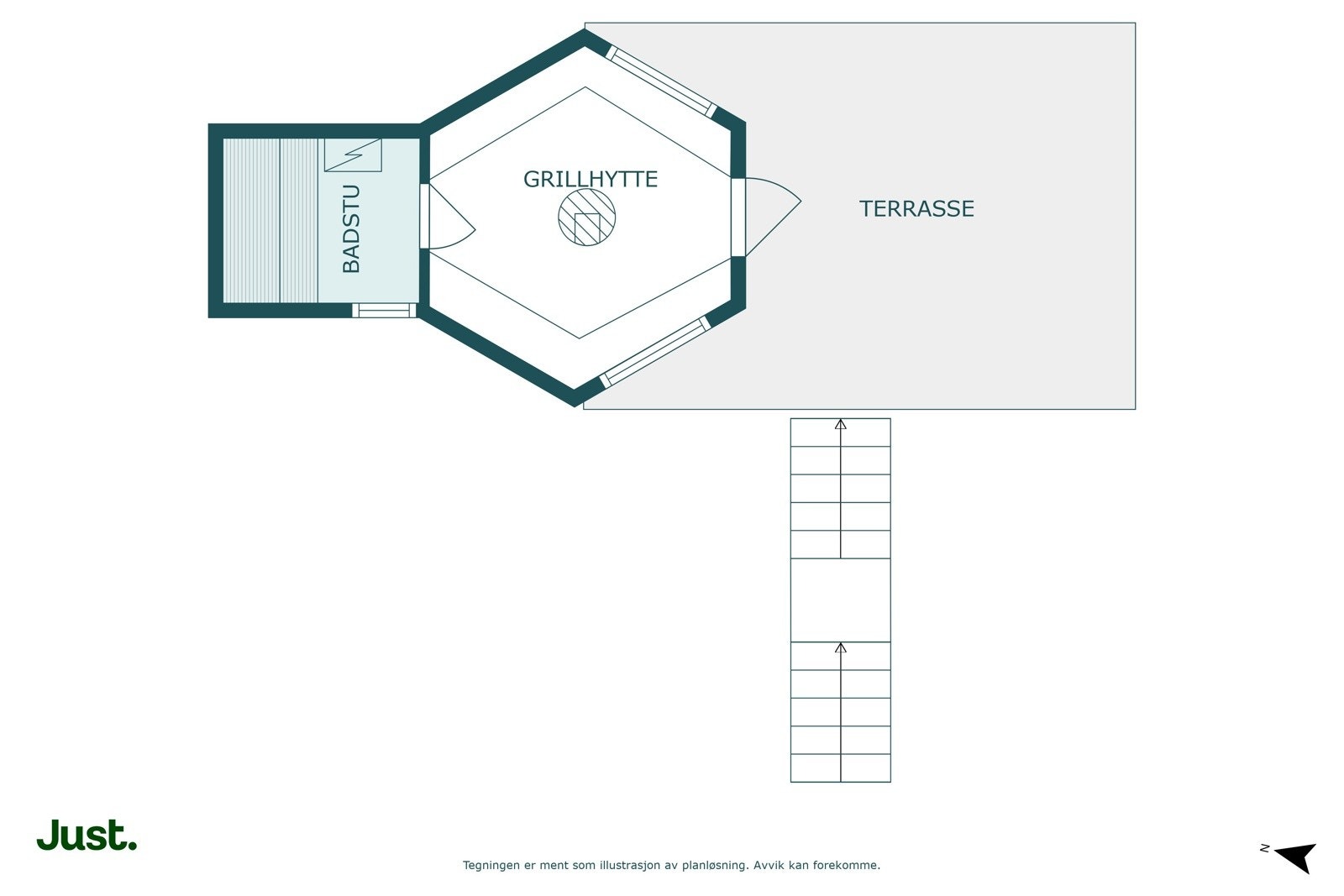 Planskisse grillhytte