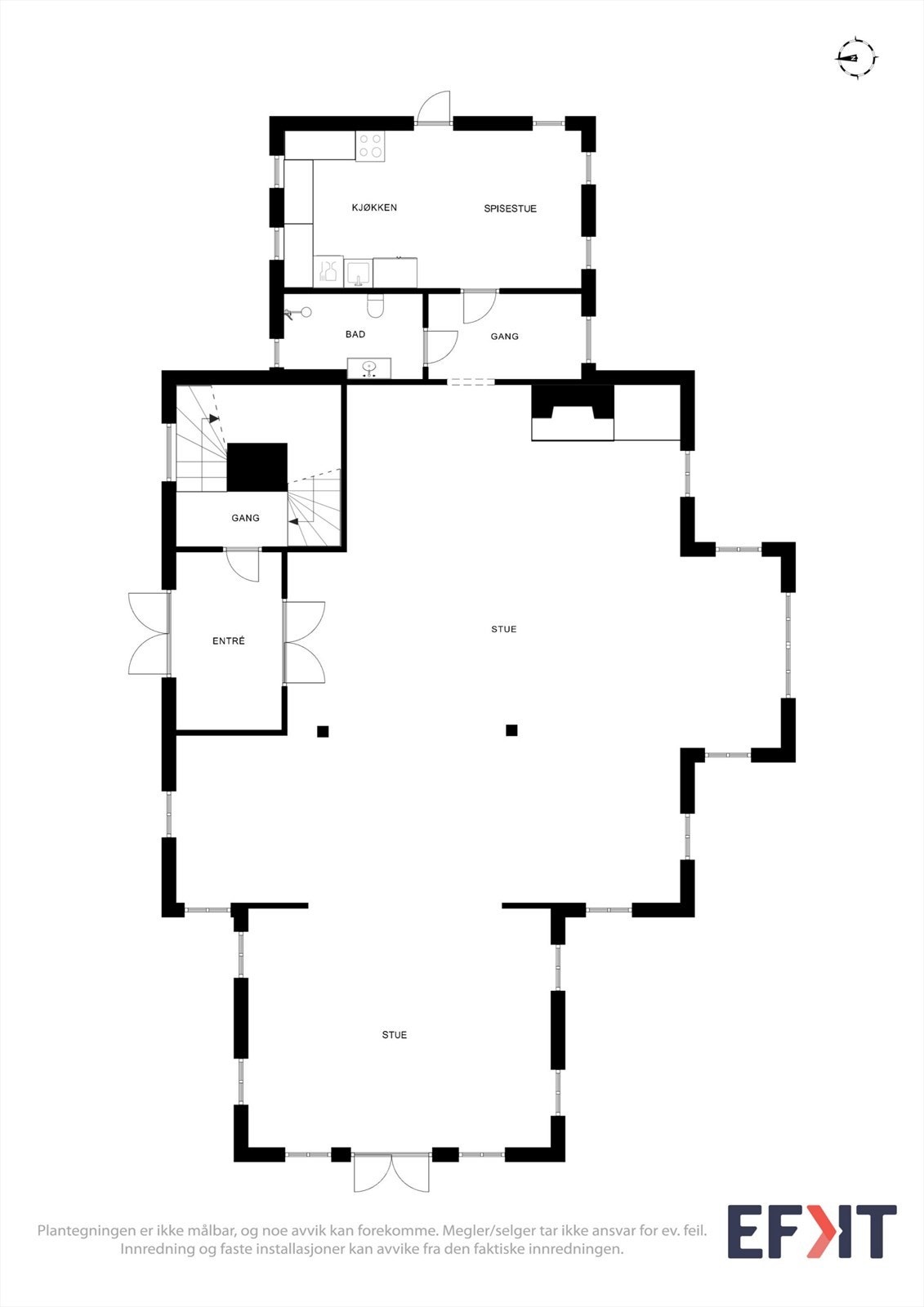 Planskisse driftsbygning 1. etasje Galleribilde
