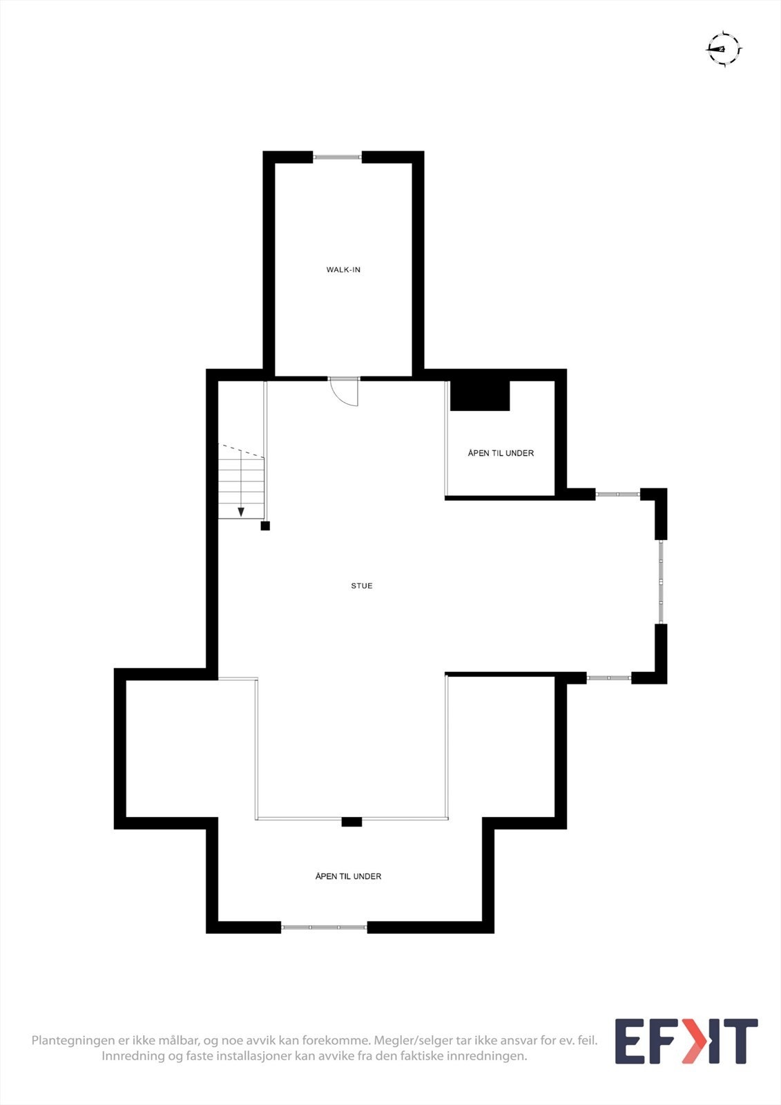Planskisse driftsbygning loft/hems Galleribilde