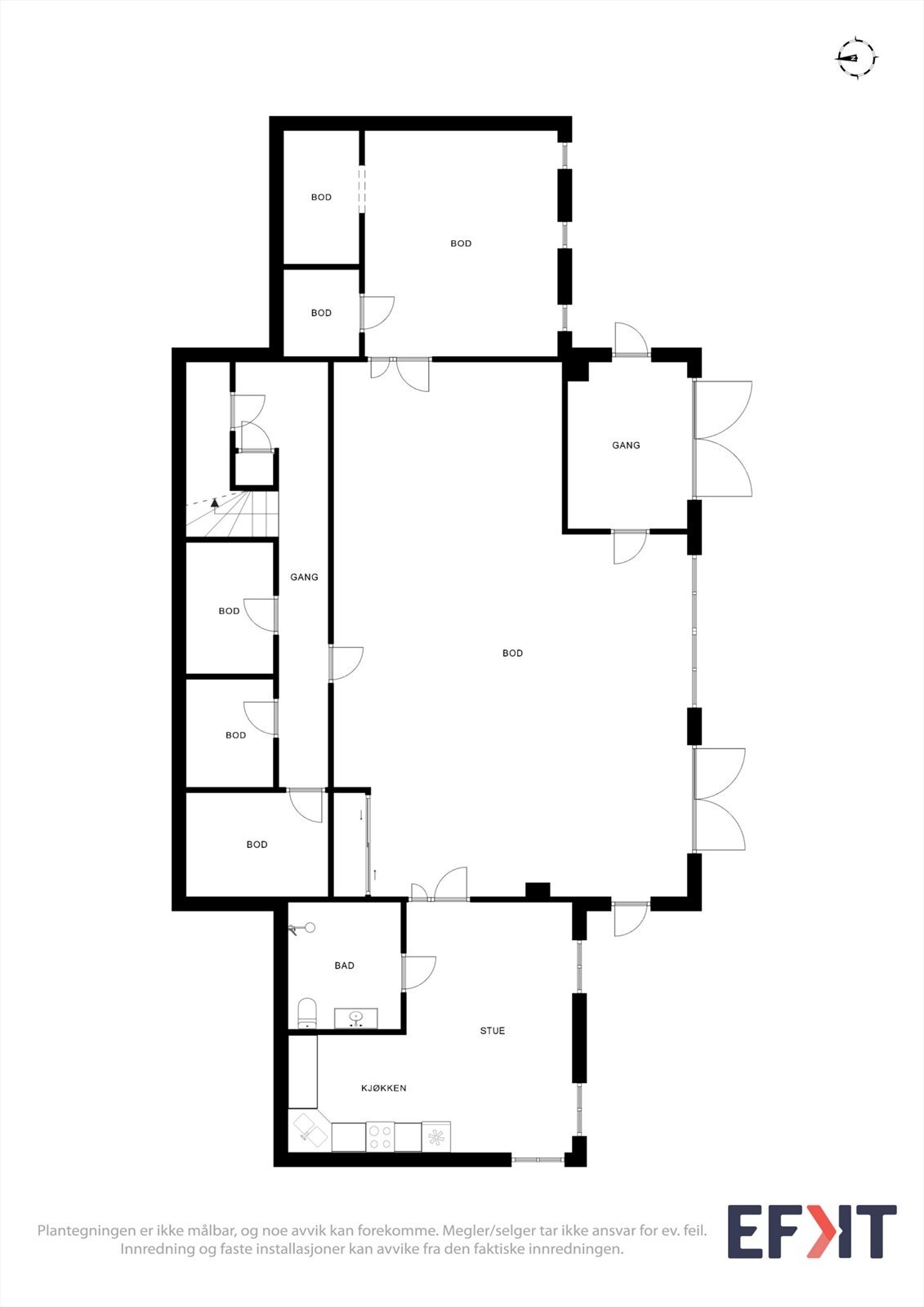 Planskisse kjeller driftsbygning Galleribilde
