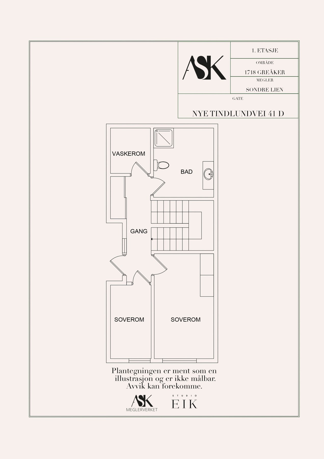 Plantegning 1. etasje Galleribilde