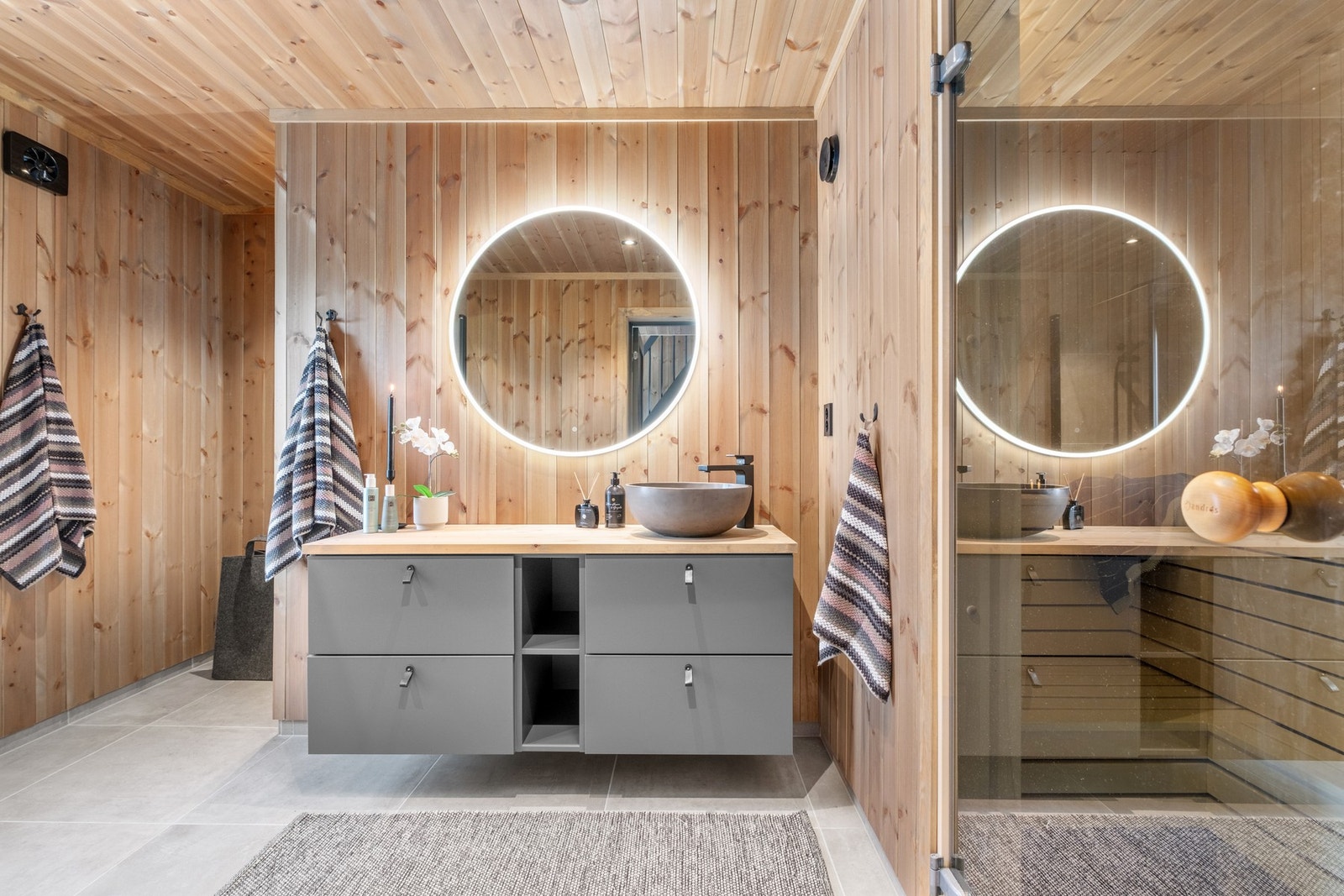 Flislagt bad på 7 kvm. Galleribilde