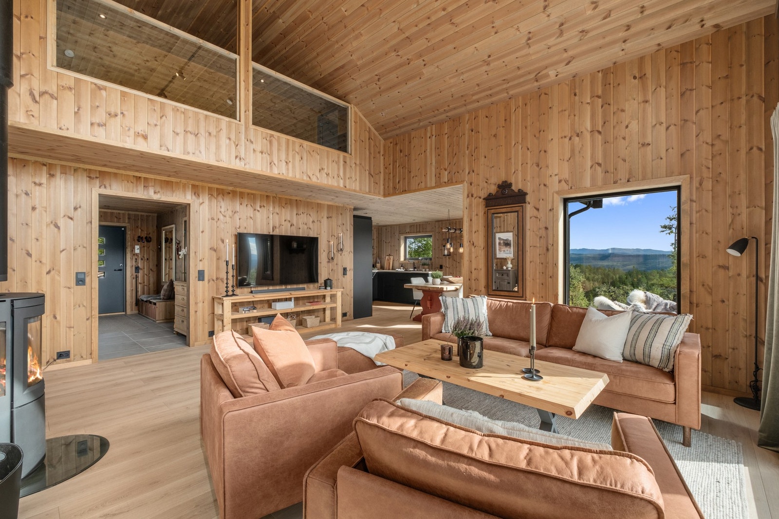 Stuen er på 28 kvm. Galleribilde