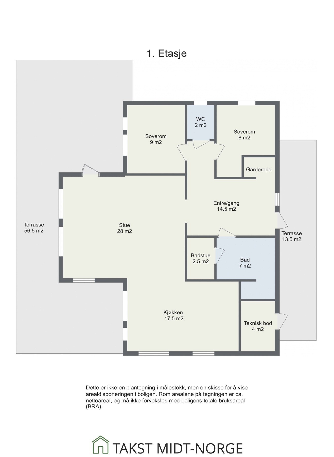 Plantegning 1. etasje. Galleribilde