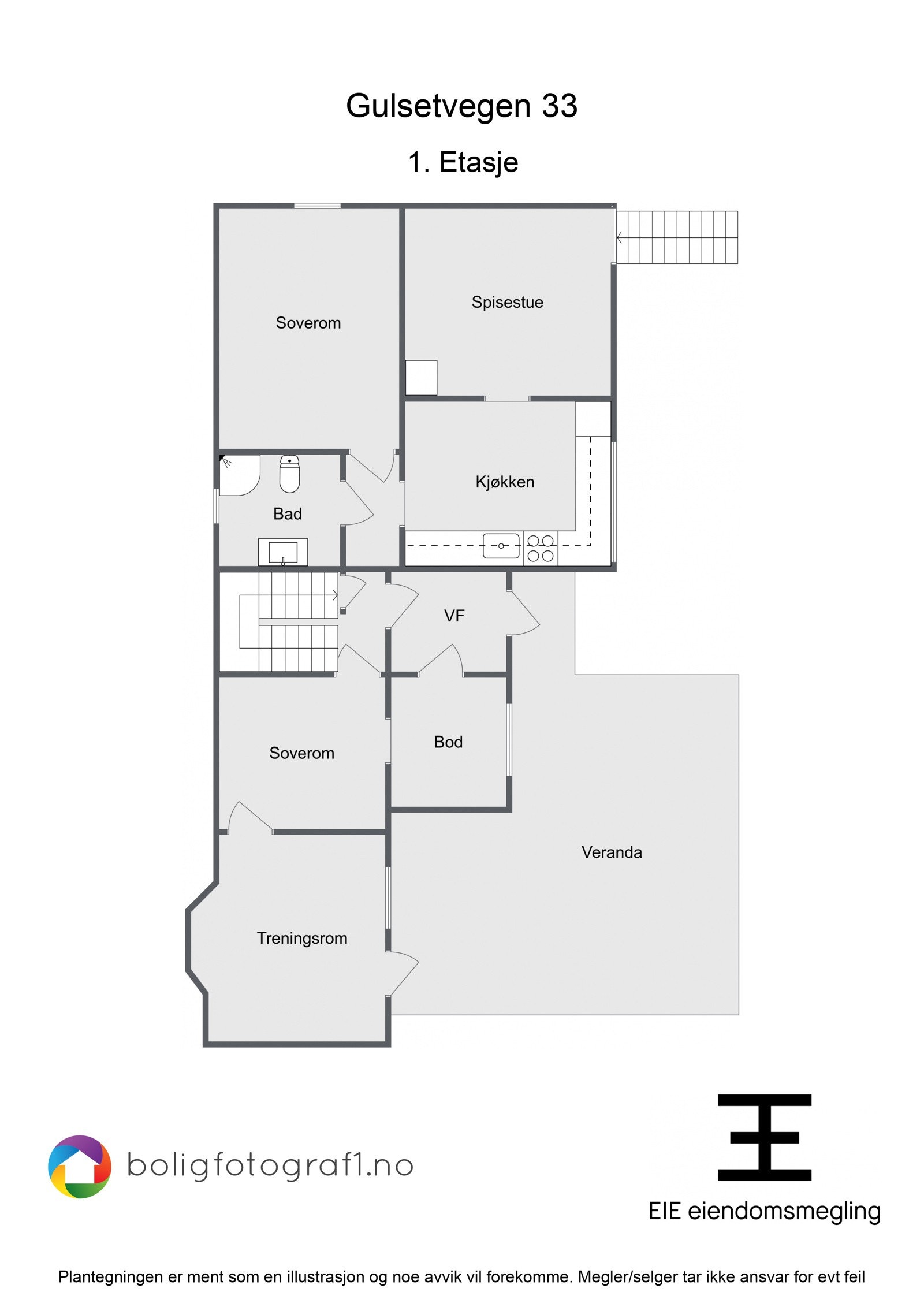 Plantegning 1etg Galleribilde