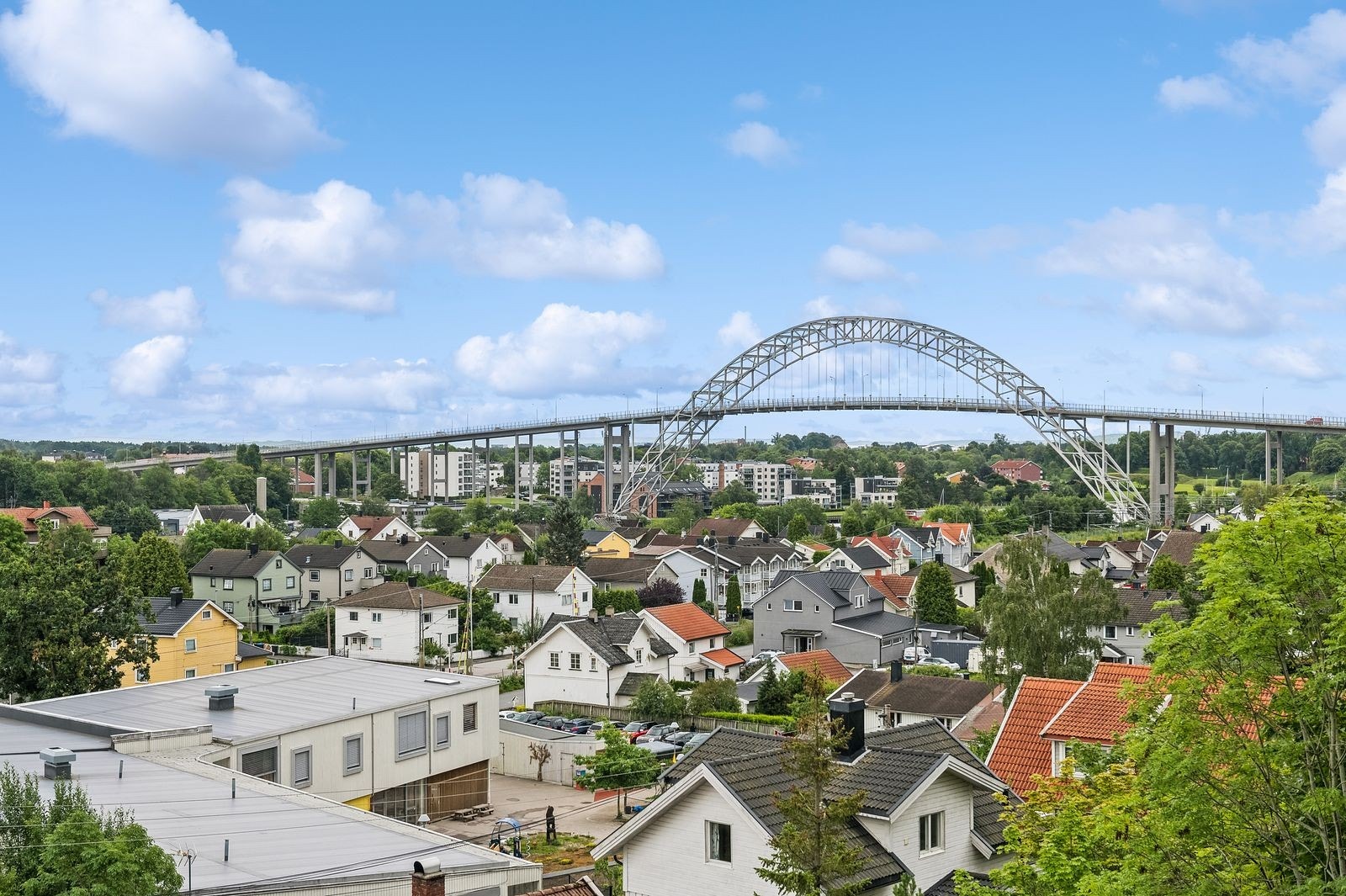 Flot utsikt fra balkong Galleribilde