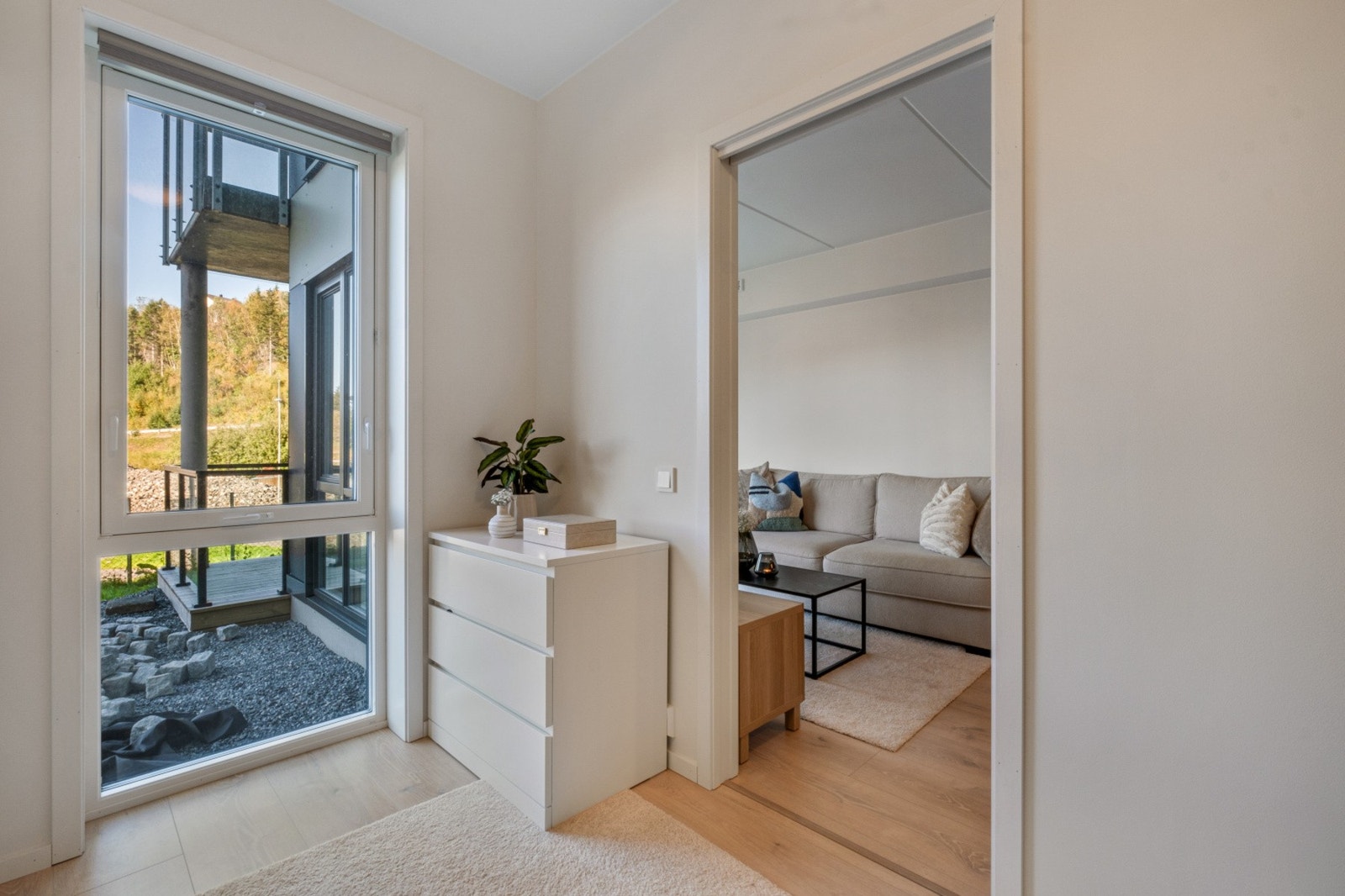 Soverommet vender ut mot rolige omgivelser. Galleribilde