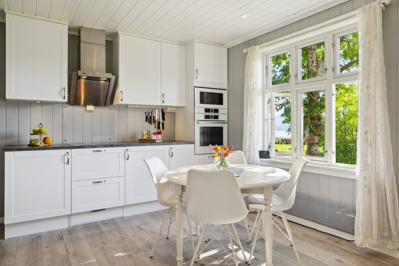 Glassplate bak kokesone som beskytter mot søl. Ventilator med avtrekk ut Galleribilde