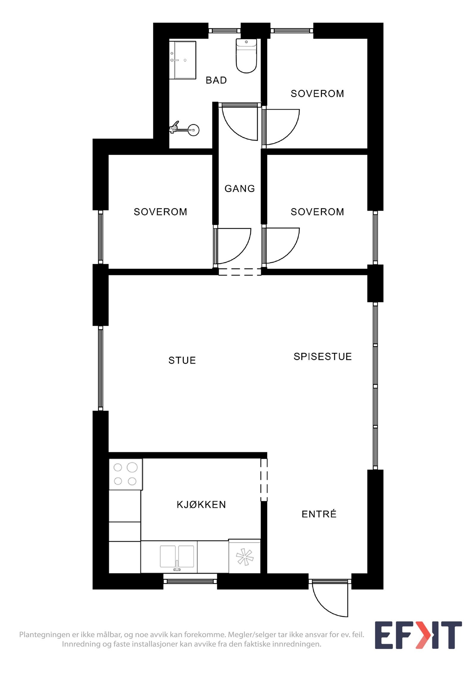 Plantegnign hytte Galleribilde