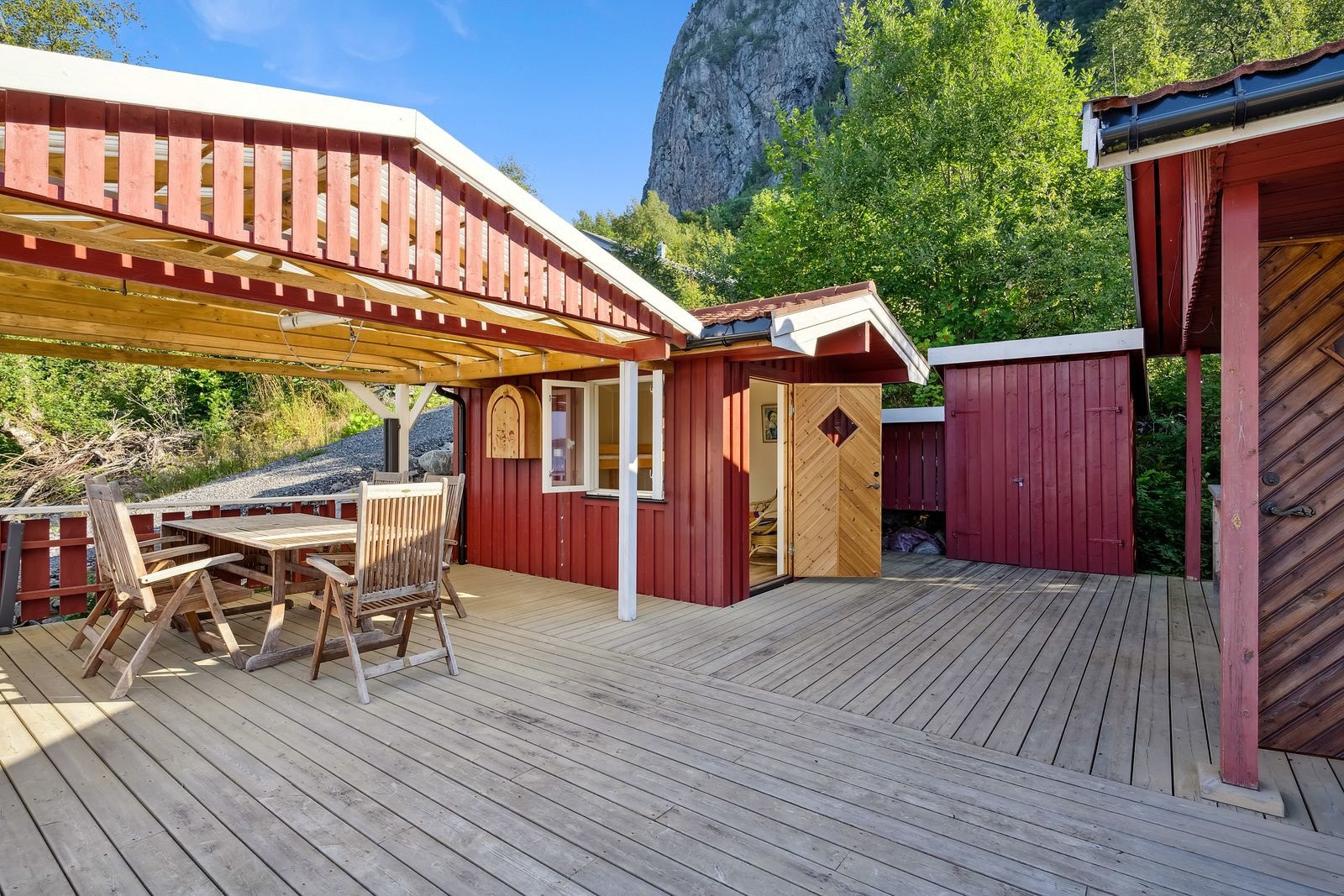 Mot nord er det etablert et område med takoverbygg. Galleribilde