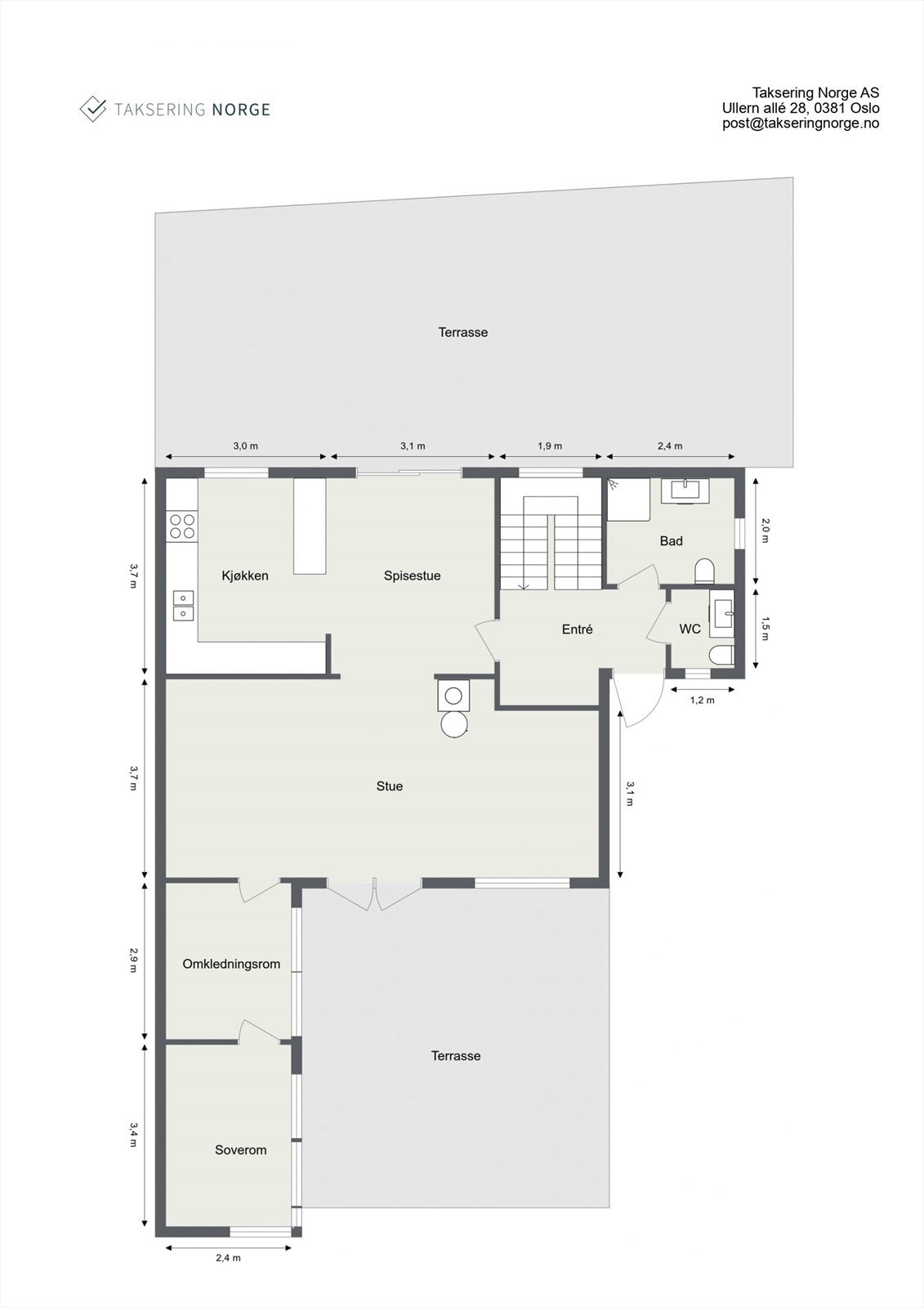 Plantegning 1. etasje Galleribilde