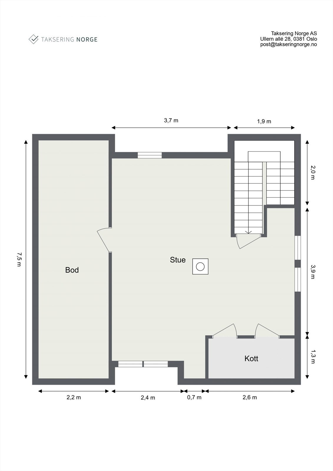 Plantegning 3. etasje Galleribilde