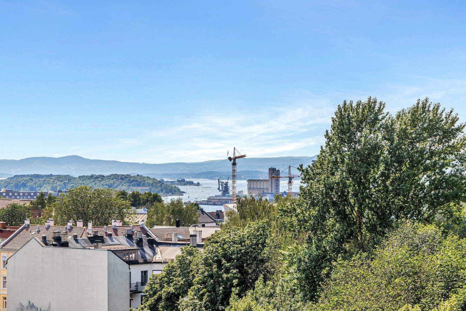 Utsikt fra takterassen. Galleribilde