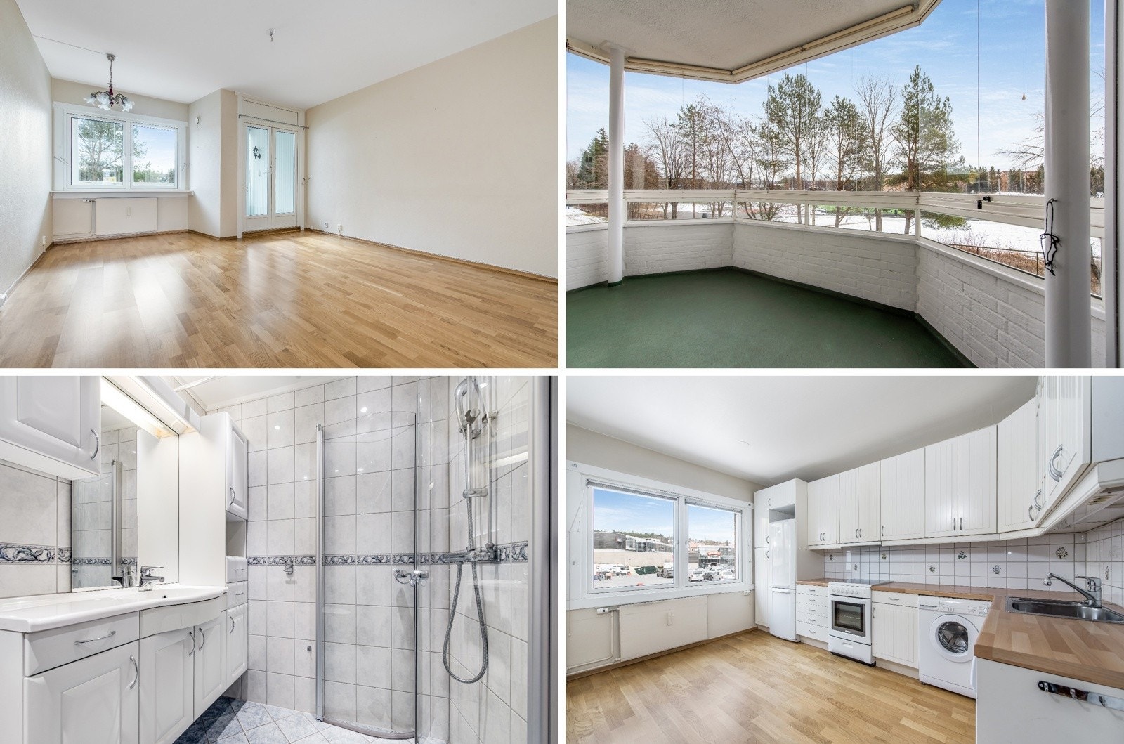 Innflytningsklar 3 roms, rehabilitert bad, romslig kjøkken, 9 kvm innglaset balkong. Galleribilde