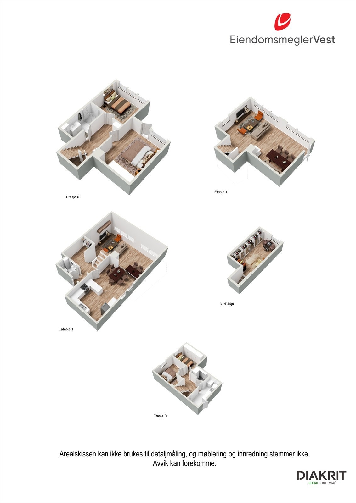 3D planskisse av huset. Galleribilde