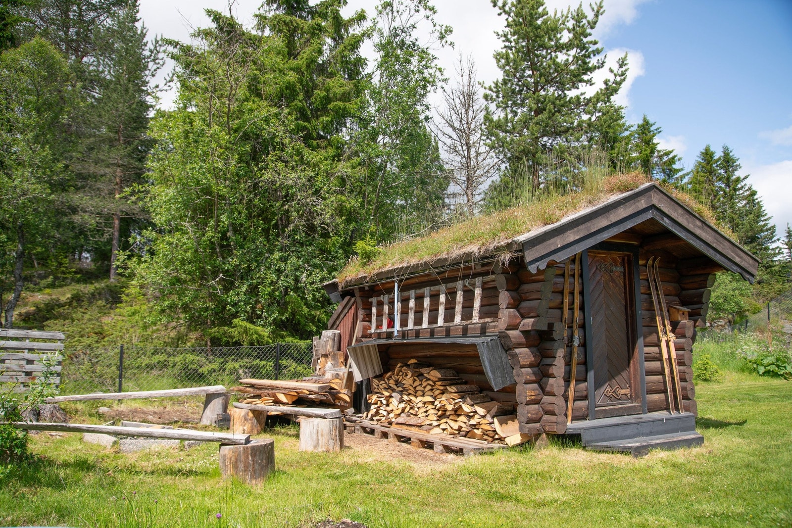 Stabbur og bålplass. Galleribilde