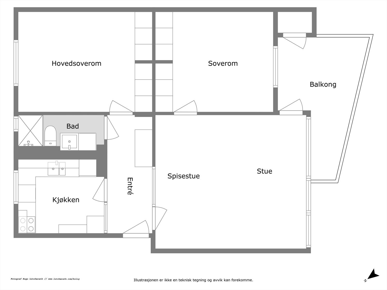 Planskisse Galleribilde