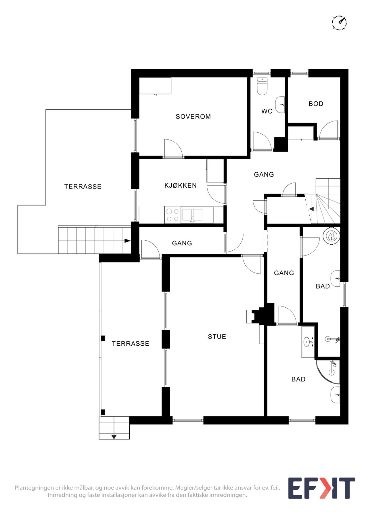 Plantegning underetasje Galleribilde