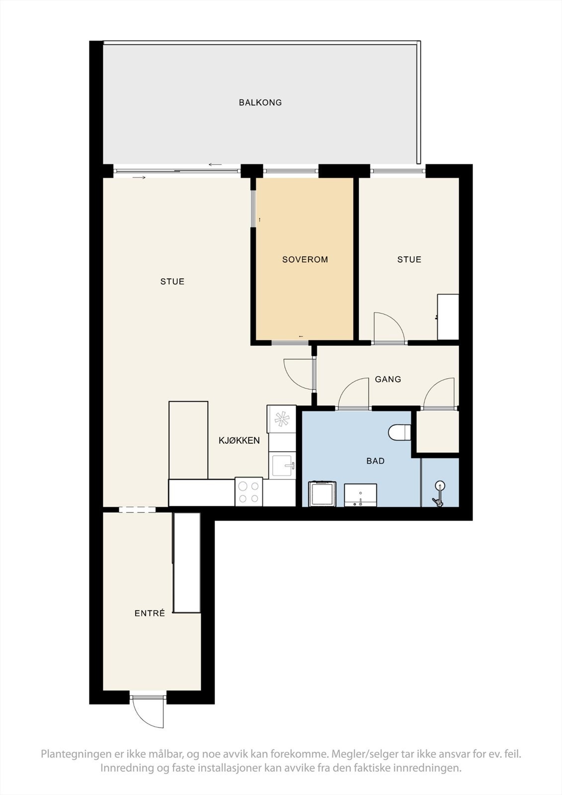 Plantegning av leiligheten Galleribilde