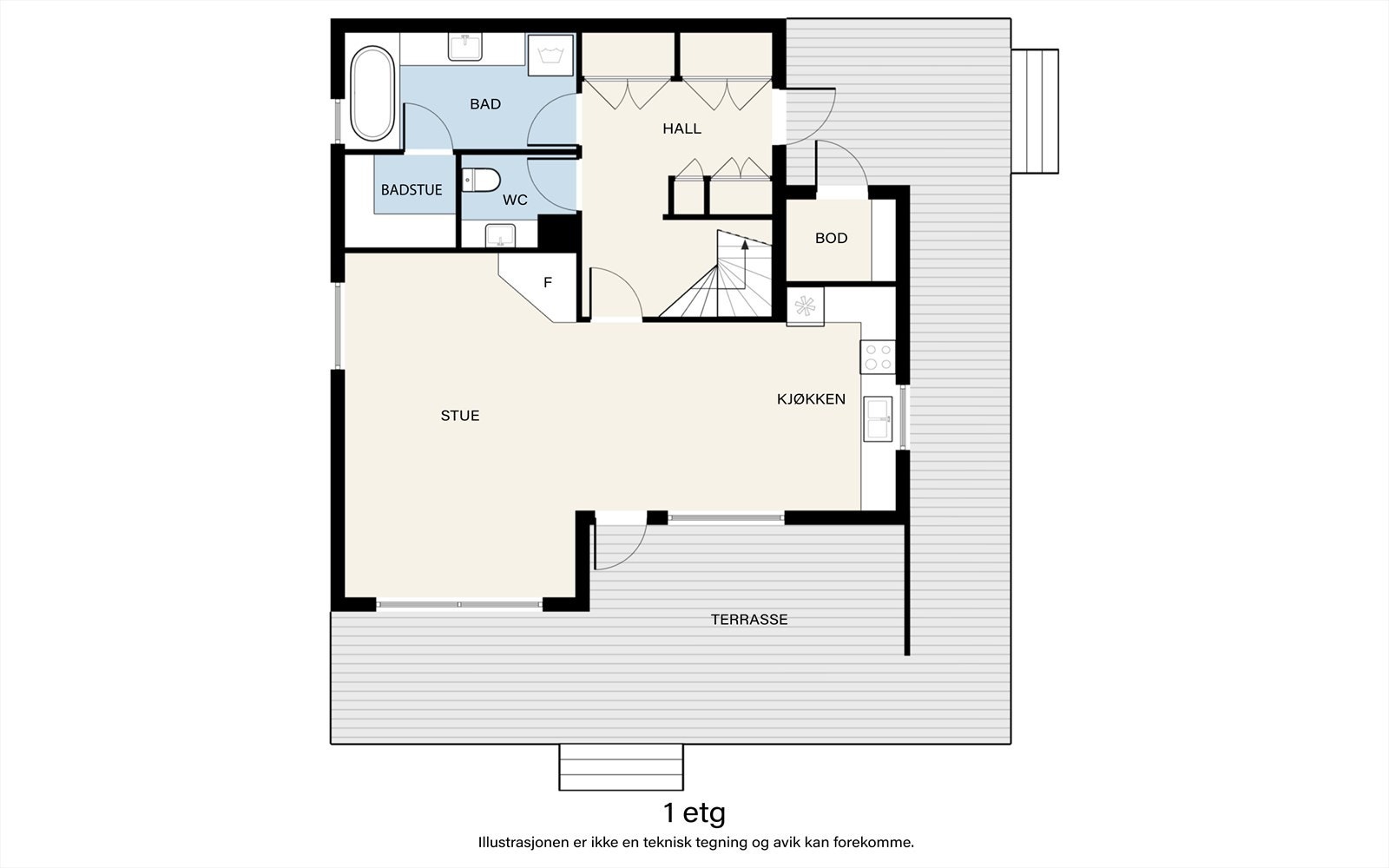 Plantegning - 1.etg. Galleribilde